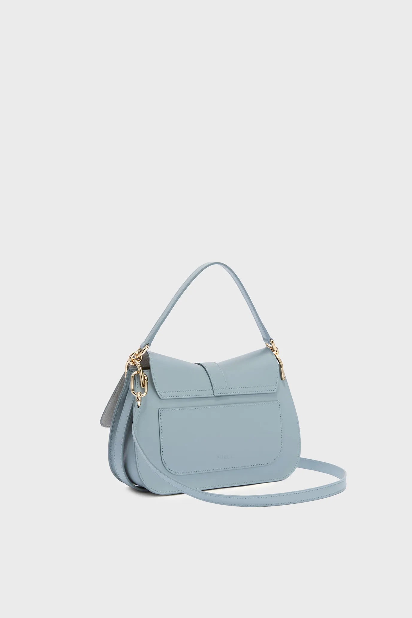 Женская голубая кожаная сумка 3