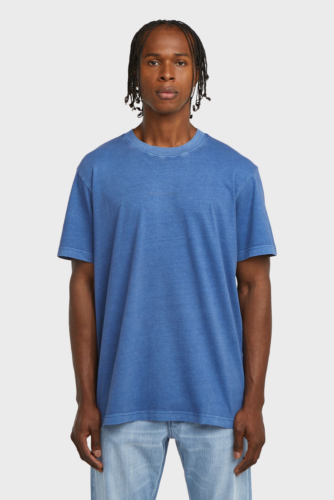 Мужская синяя футболка Overdyed Синий XXL G-Star RAW D27760,C756 Мужская синяя футболка Overdyed Синий XXL G-Star RAW D27760,C756