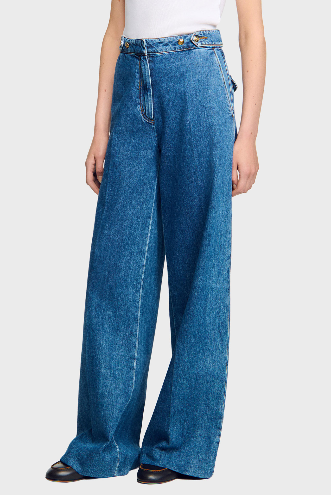 Женские синие джинсы Синий 40 Sandro SFPJE00751_Blue Jean Женские синие джинсы Синий 40 Sandro SFPJE00751_Blue Jean
