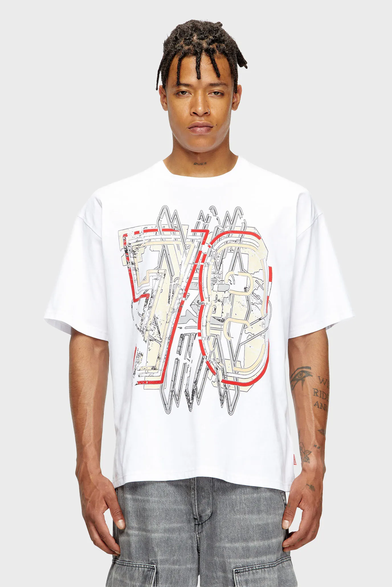 Чоловіча біла футболка T-BOXT-T8 1