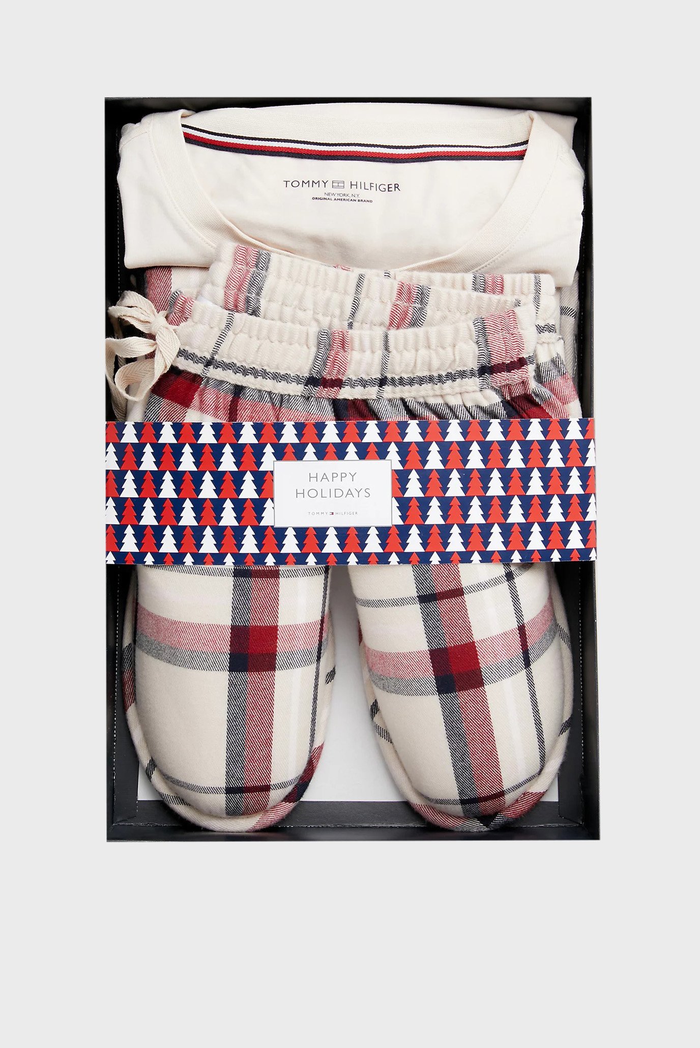 Женский набор (лонгслив, брюки, тапочки) GIFT PYJ FLANNEL PANTS & SLIPPER 1