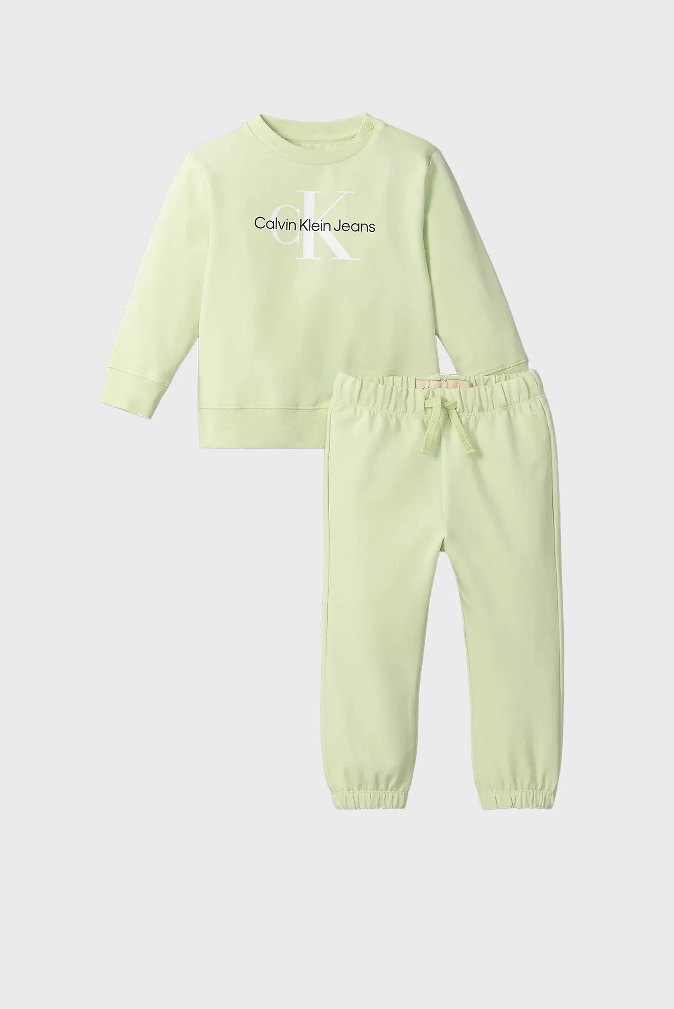 Детский салатовый комплект одежды (свитшот, брюки) MONOGRAM CN SWEATSHIRT SET 1