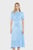 Жіноча блакитна сукня з візерунком