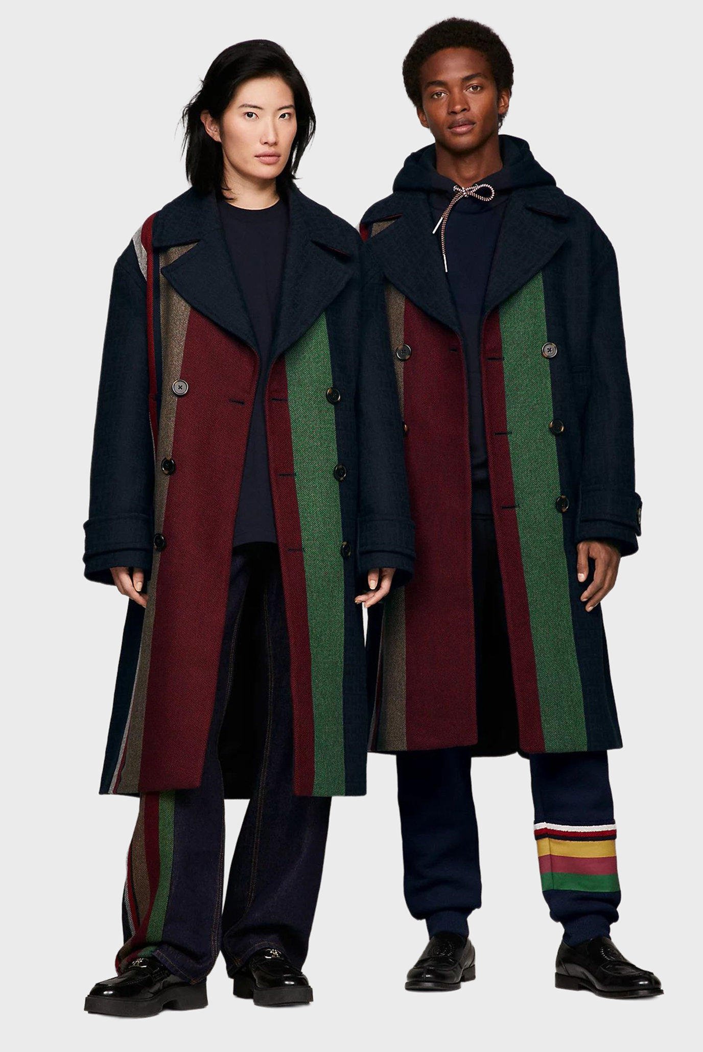 Темно-синее пальто с узором Tommy x Pendleton (унисекс) Синий S Tommy Hilfiger MW0MW34027 Темно-синее пальто с узором Tommy x Pendleton (унисекс) Синий S Tommy Hilfiger MW0MW34027