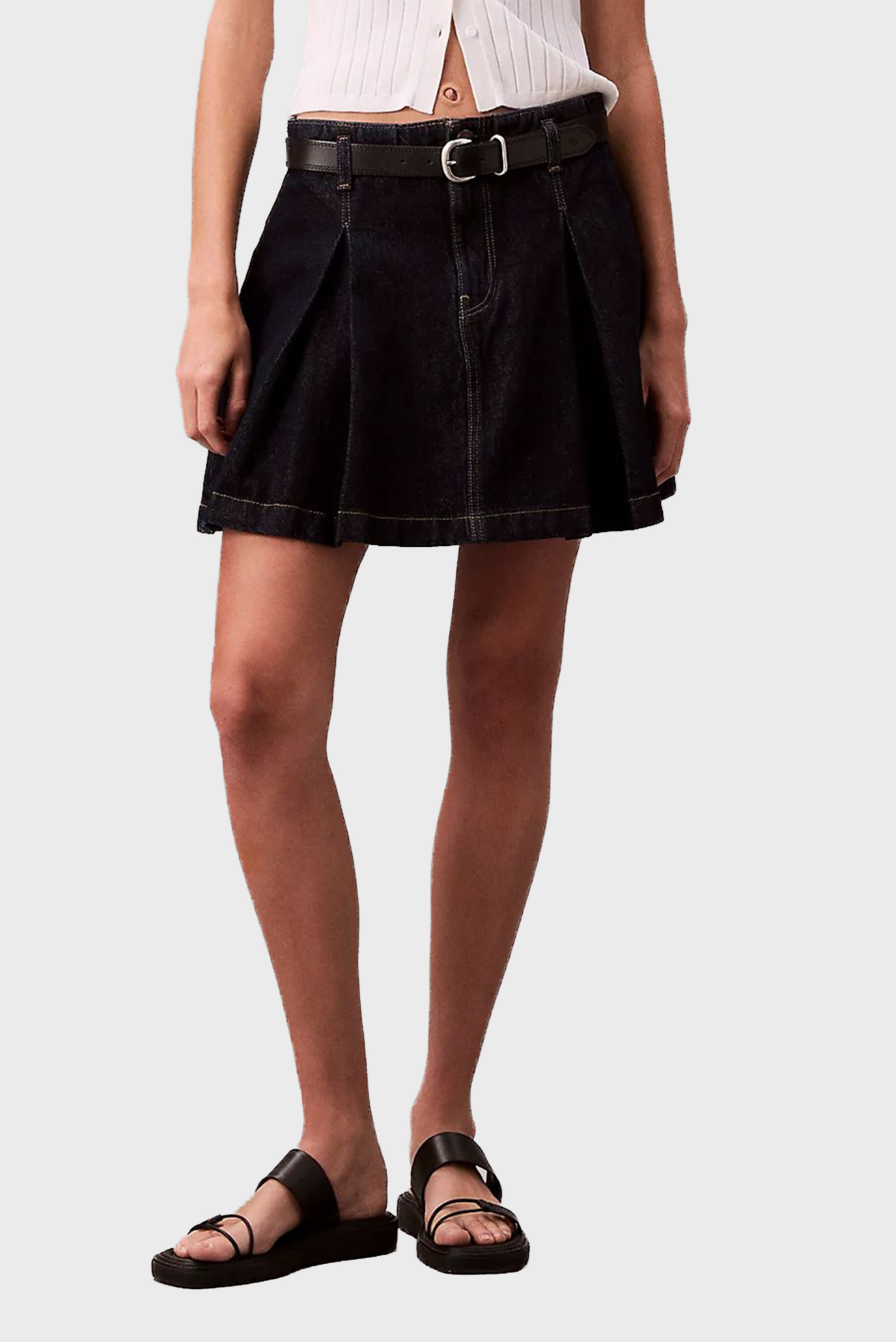 Женская черная джинсовая юбка PLEATED Черный 23 Calvin Klein Jeans LV047C717G Женская черная джинсовая юбка PLEATED Черный 23 Calvin Klein Jeans LV047C717G