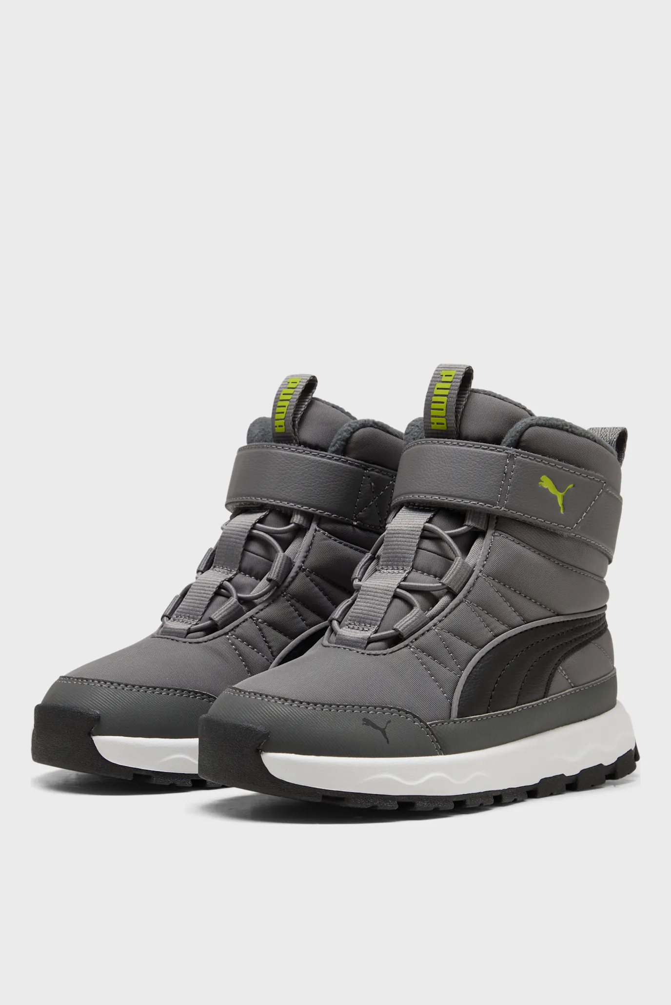 Детские серые хайтопы PUMA Evolve Kids’ Boots 2