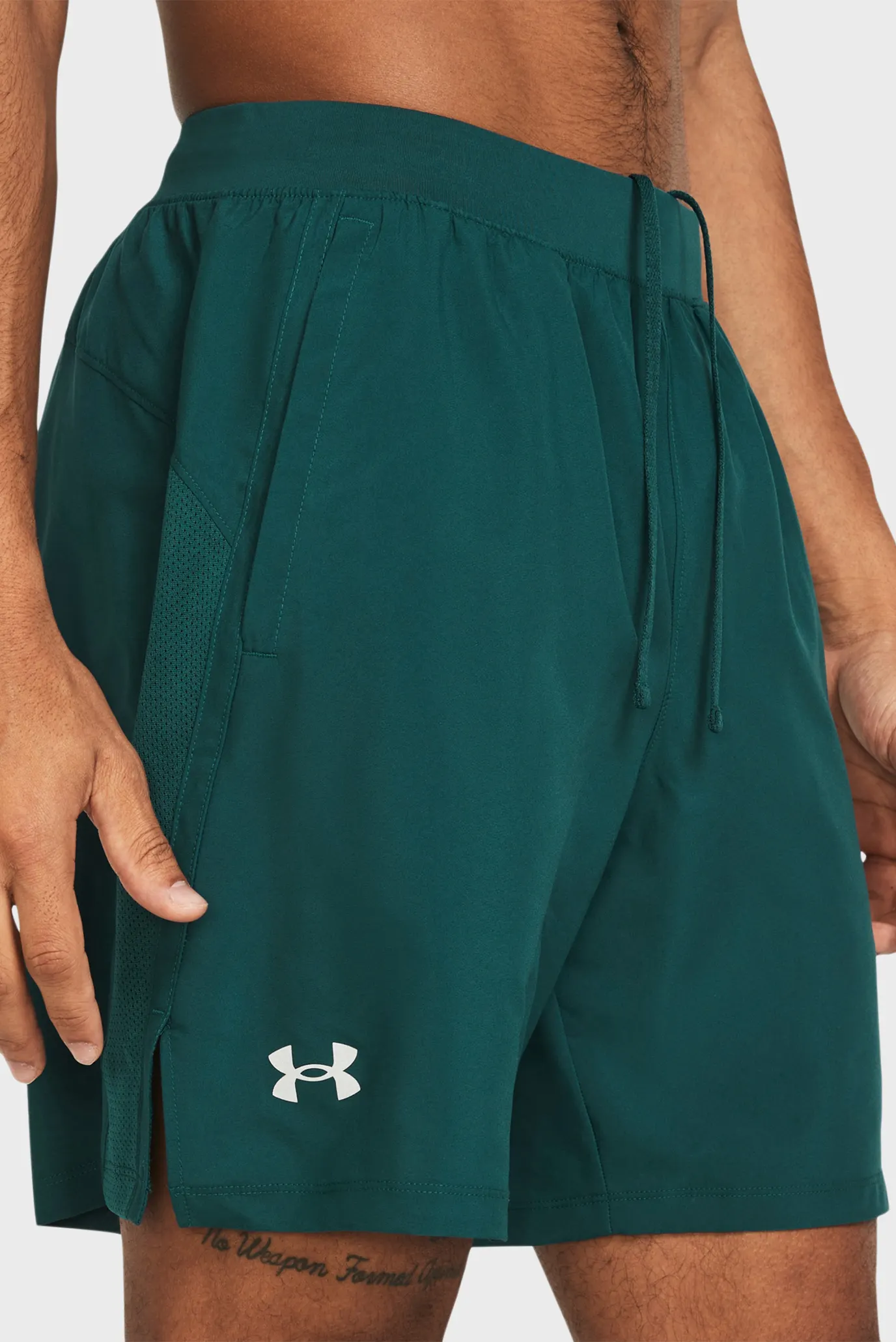Чоловічі зелені шорти UA LAUNCH 7'' SHORTS 4