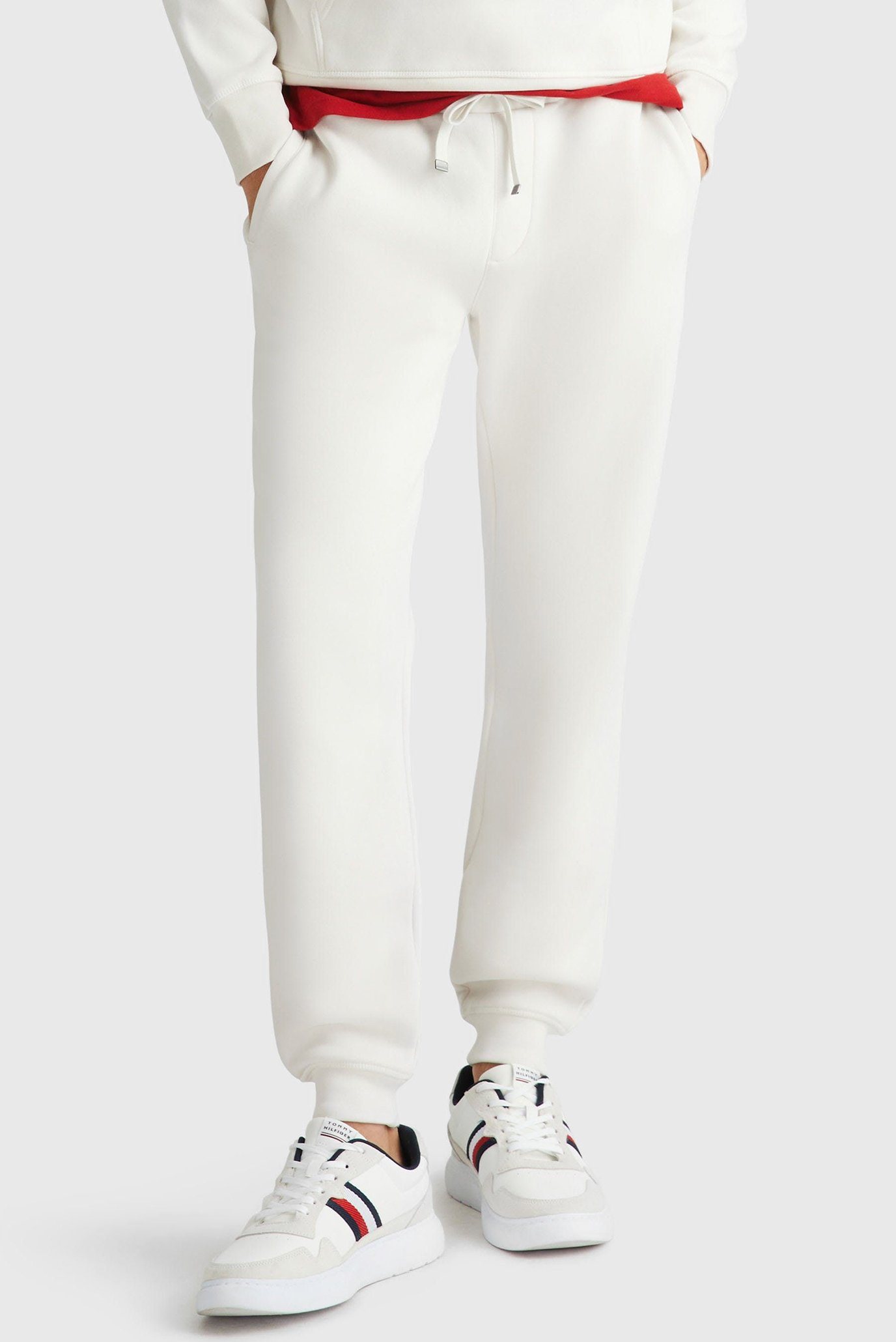 Мужские белые спортивные брюки SMALL IMD 1