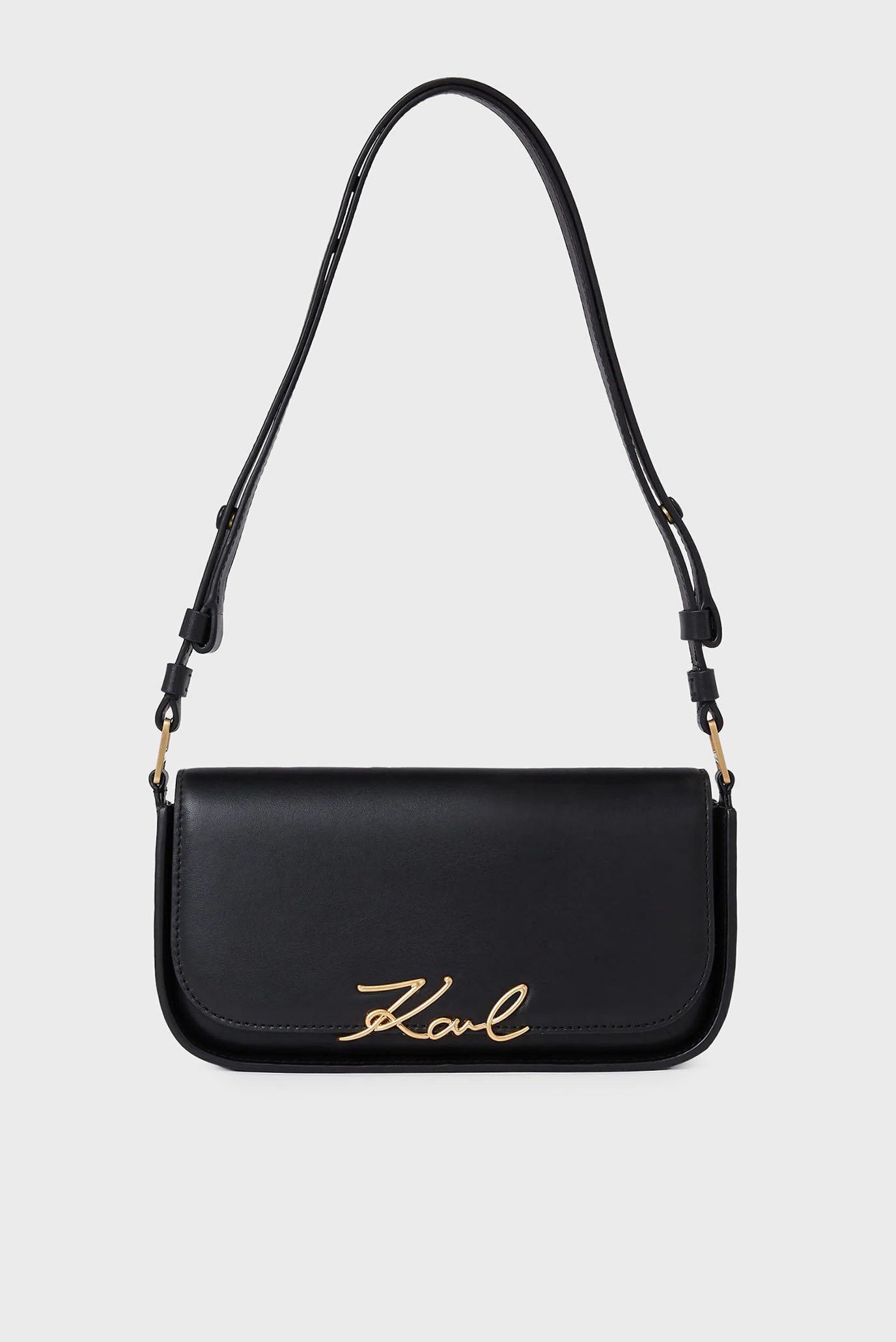 Женская черная кожаная сумка SIGNATURE Черный ONESIZE Karl Lagerfeld A1W30039 Женская черная кожаная сумка SIGNATURE Черный ONESIZE Karl Lagerfeld A1W30039