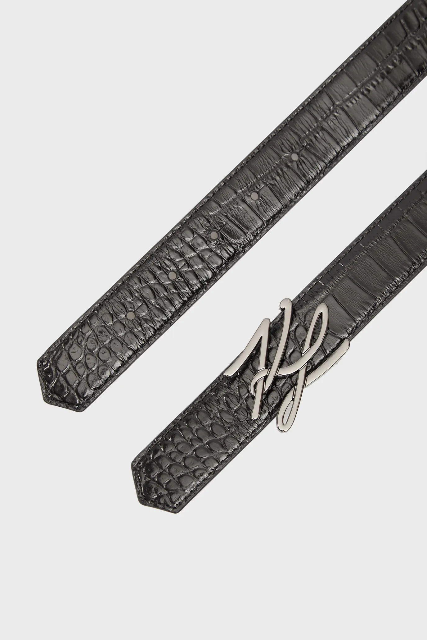 Жіночий чорний шкіряний ремінь autograph 3