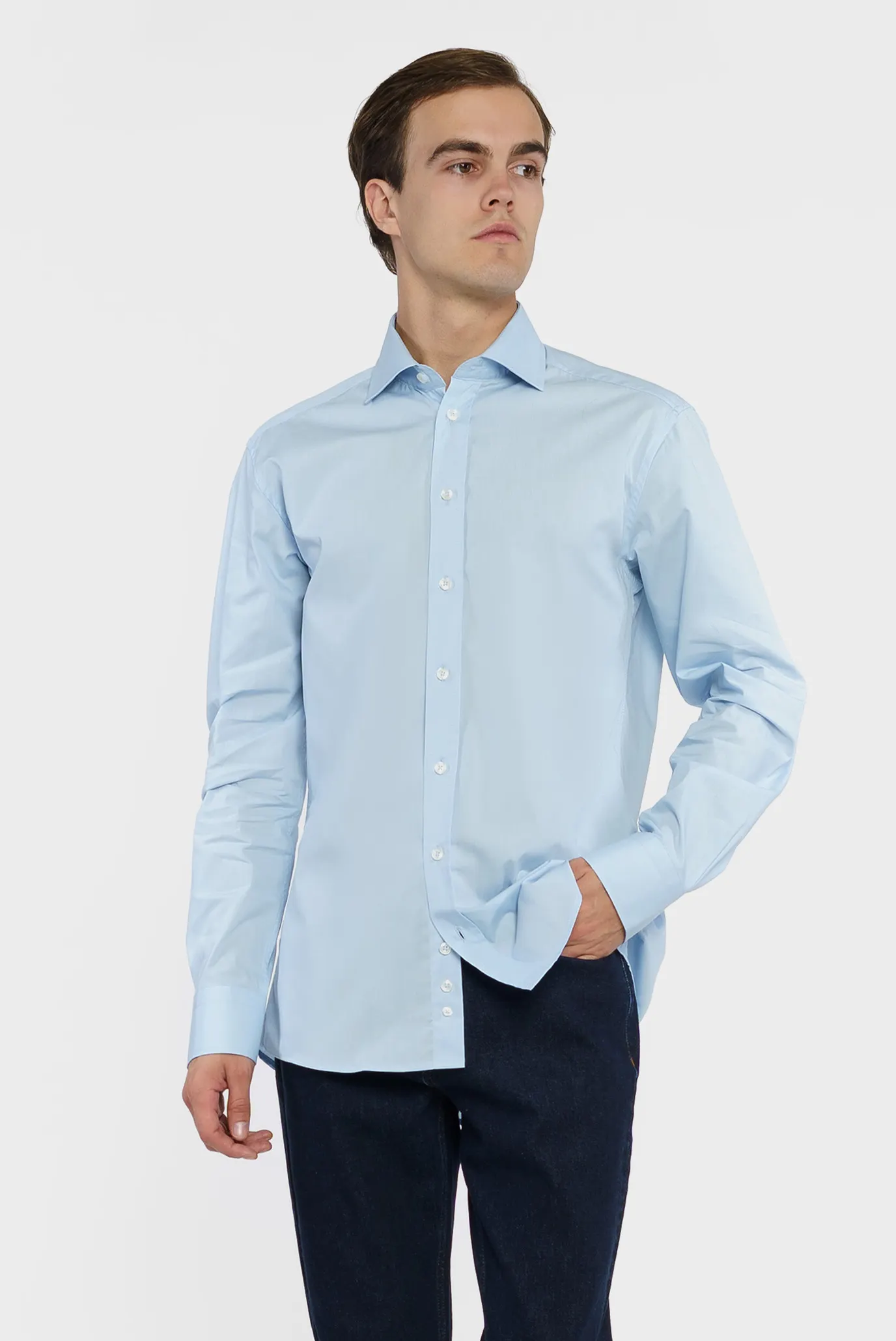 Чоловіча блакитна сорочка 3