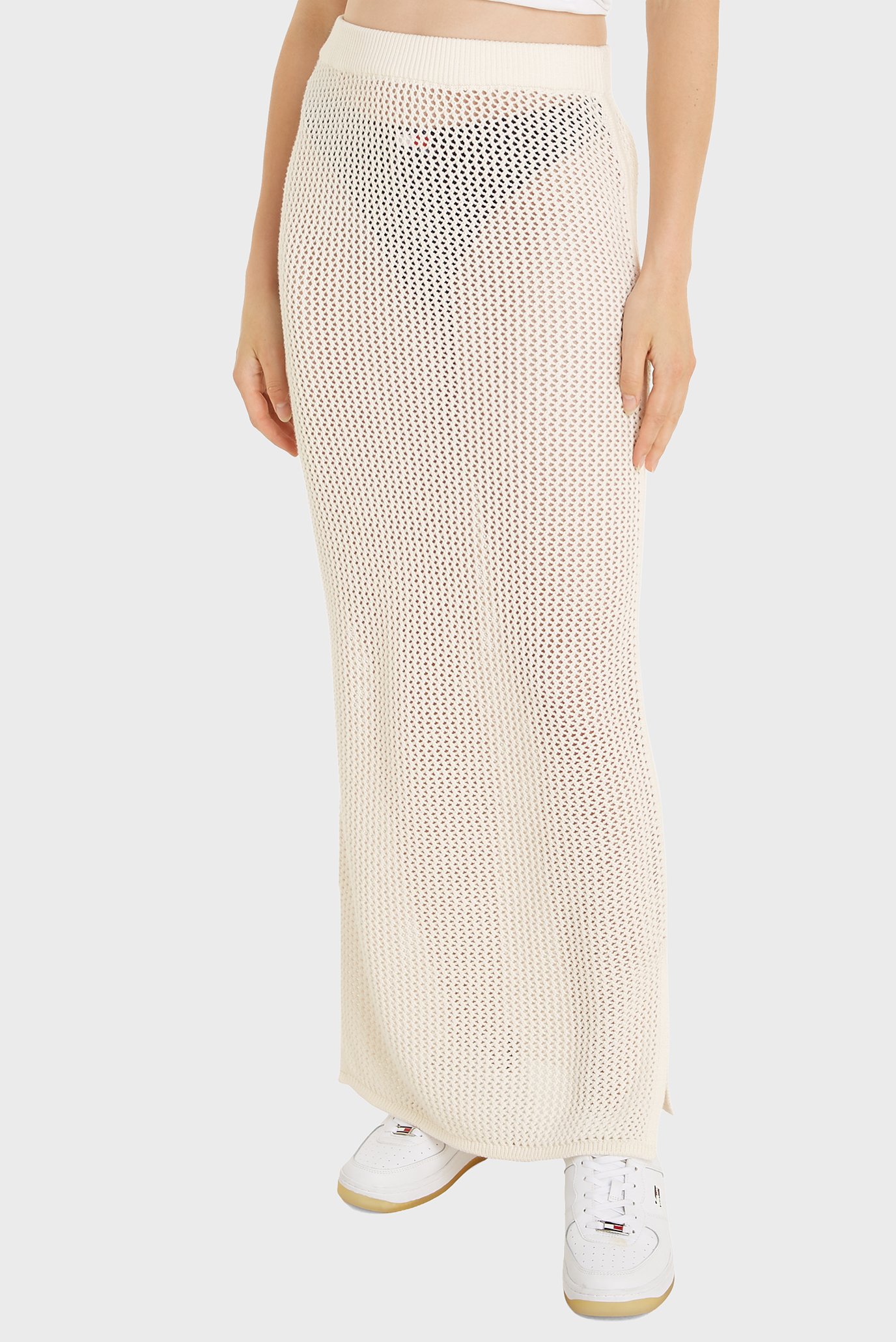 Женская белая юбка TJW OPEN STITCH MAXI Белый M Tommy Jeans DW0DW17878 Женская белая юбка TJW OPEN STITCH MAXI Белый M Tommy Jeans DW0DW17878