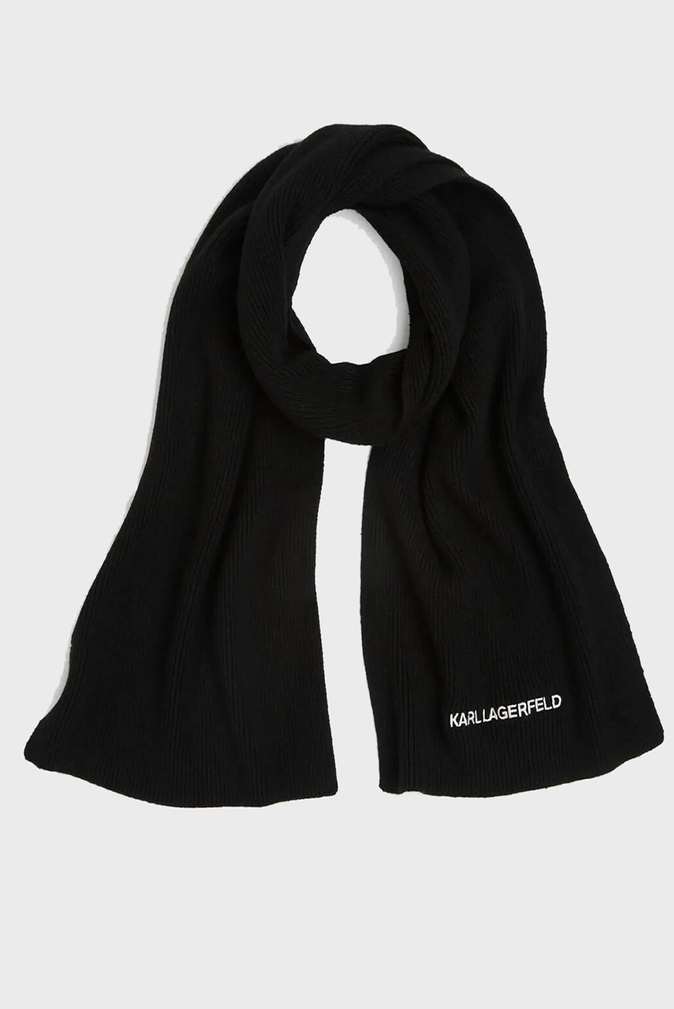 Женский черный шарф ESSENTIAL LOGO Черный ONESIZE Karl Lagerfeld 236W3305 Женский черный шарф ESSENTIAL LOGO Черный ONESIZE Karl Lagerfeld 236W3305