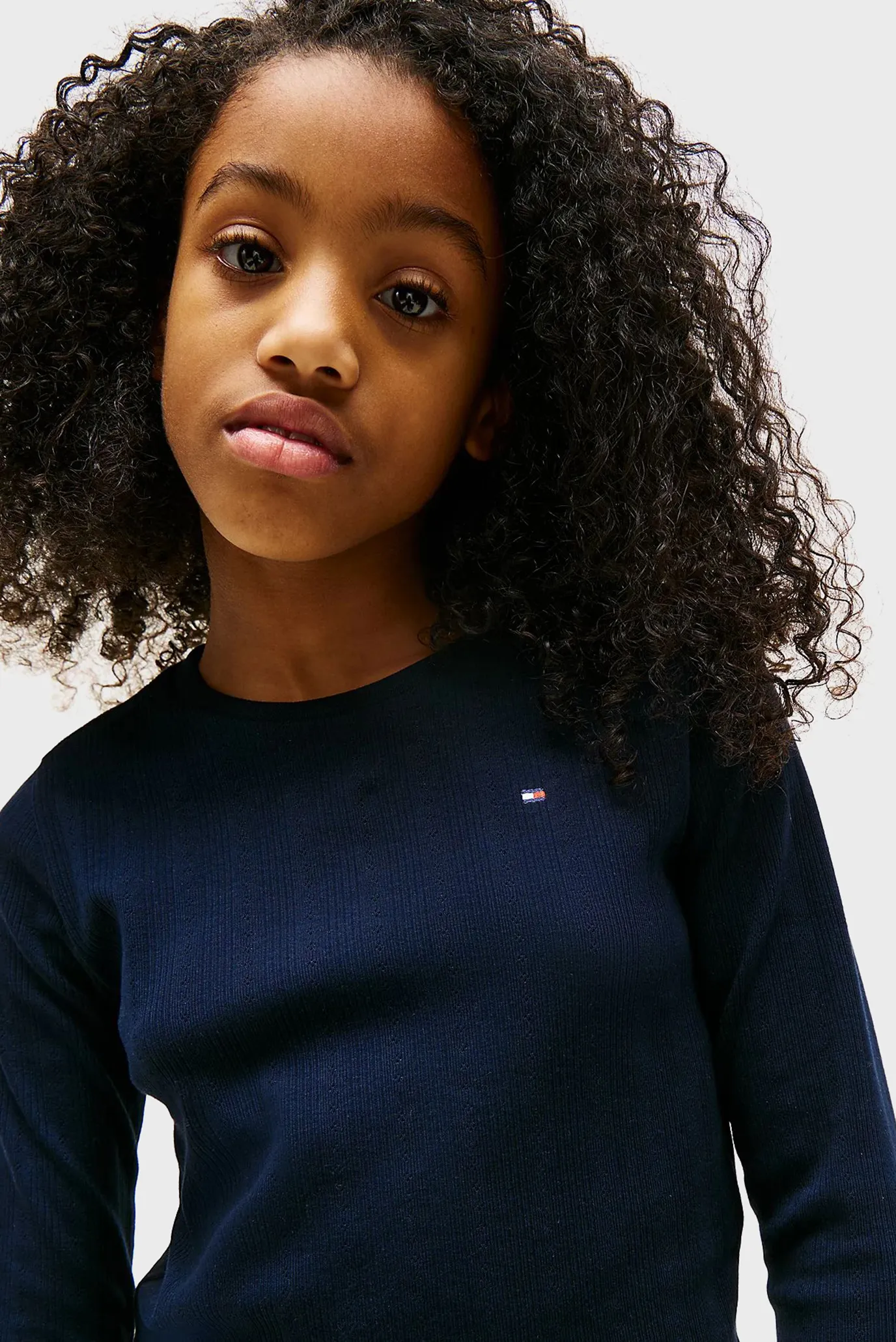 Дитячий темно-синій джемпер POINTELLE 4