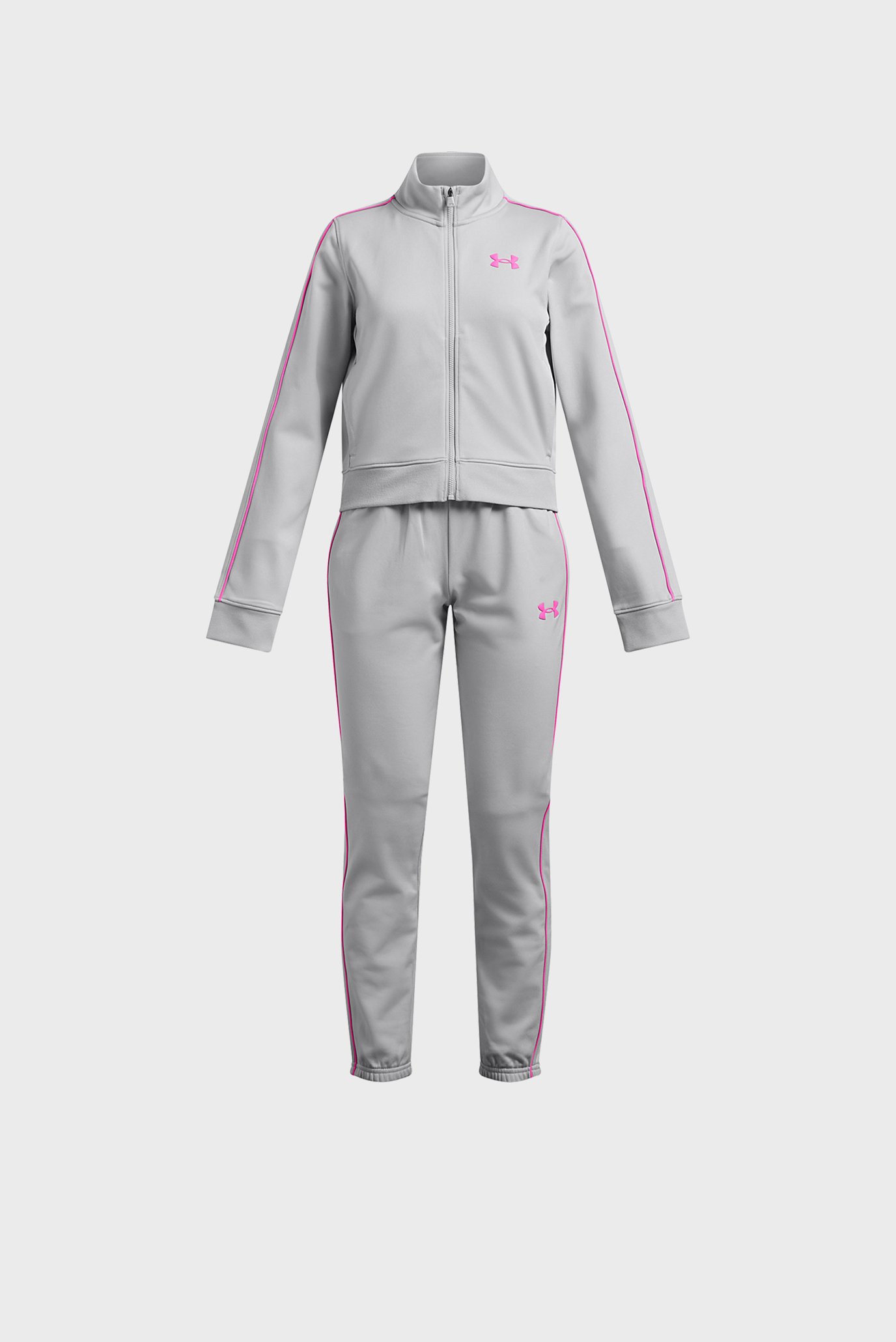 Детский светло-серый спортивный костюм (кофта, брюки) UA Icon Knit Crp Tracksuit 1