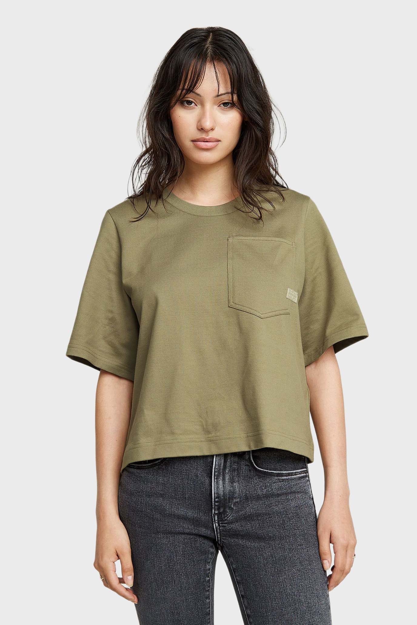 Женская оливковая футболка Pocket Оливковый XS G-Star RAW D26077,D959 Женская оливковая футболка Pocket Оливковый XS G-Star RAW D26077,D959