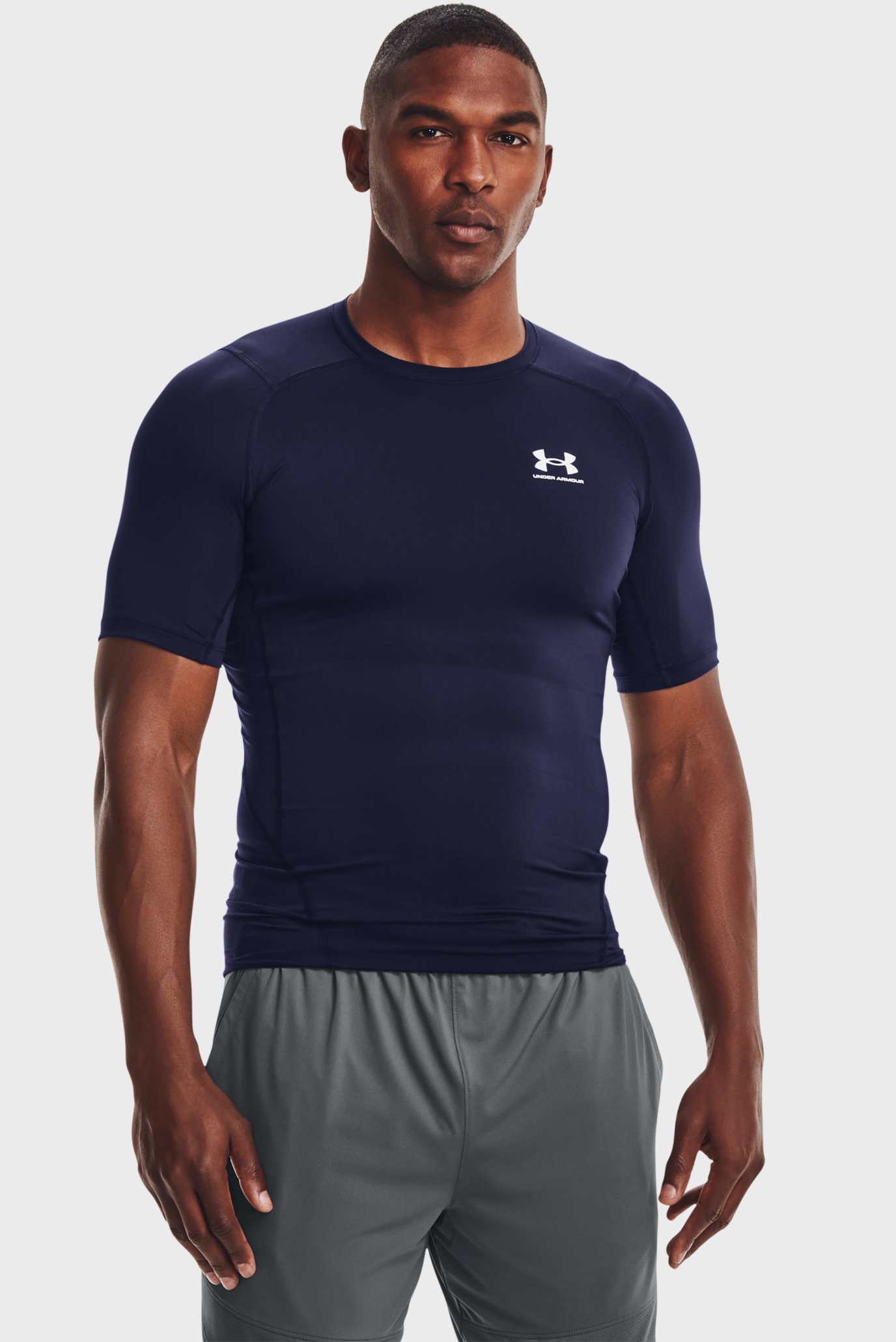 Мужская темно-синяя футболка UA HG Armour Comp SS 1