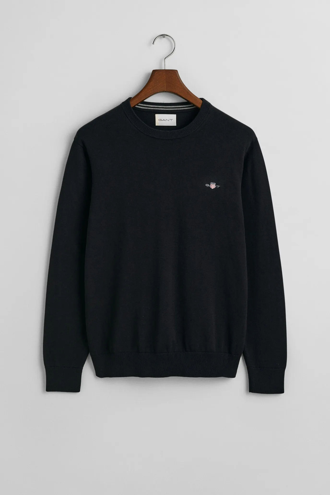 Мужской черный джемпер CLASSIC COTTON C-NECK 5