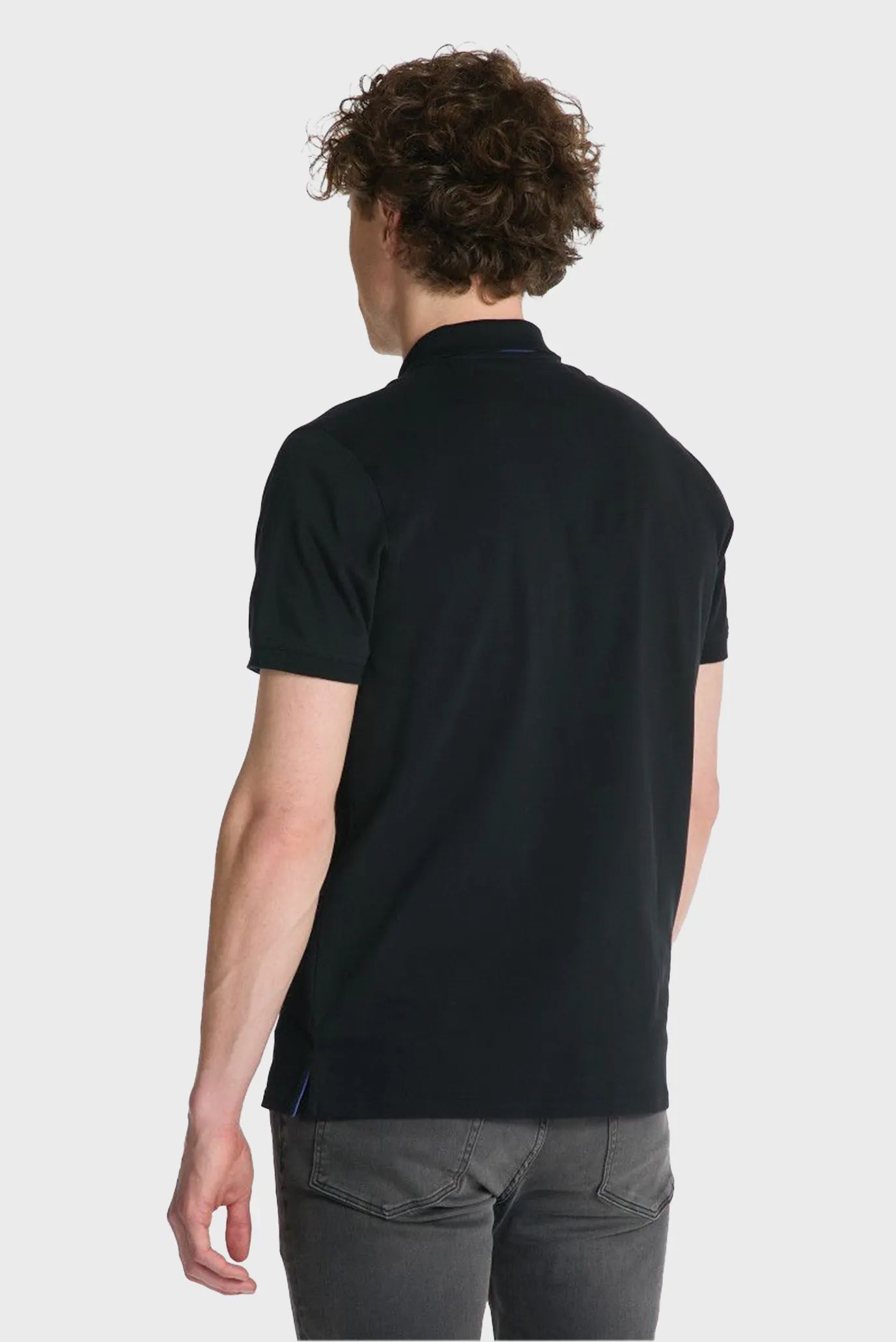Чоловіче чорне поло REG CONTRAST PIQUE SS RUGGER 3