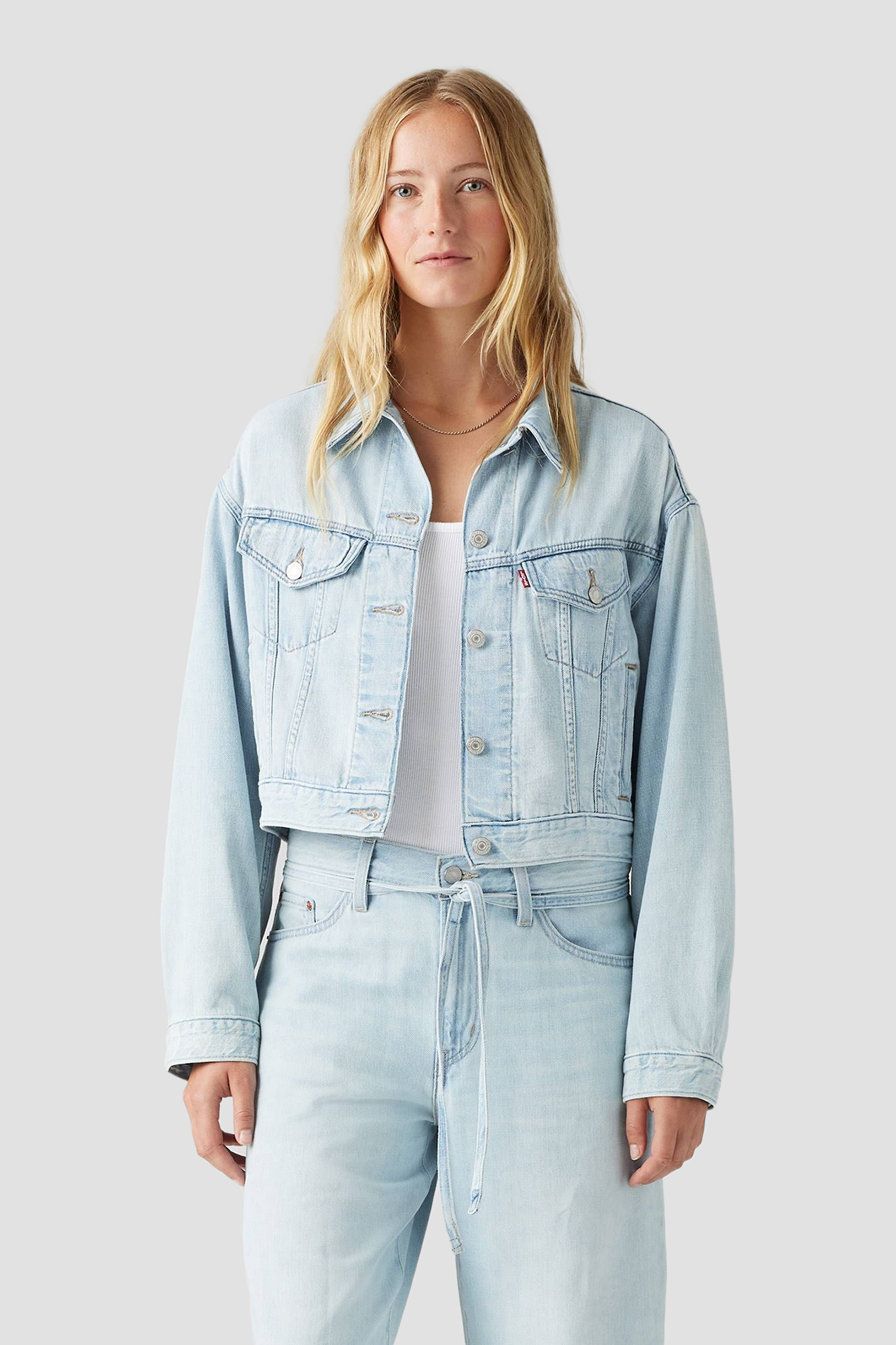 Женская голубая джинсовая куртка Голубой L Levi’s® A9155;0010 Женская голубая джинсовая куртка Голубой L Levi’s® A9155;0010