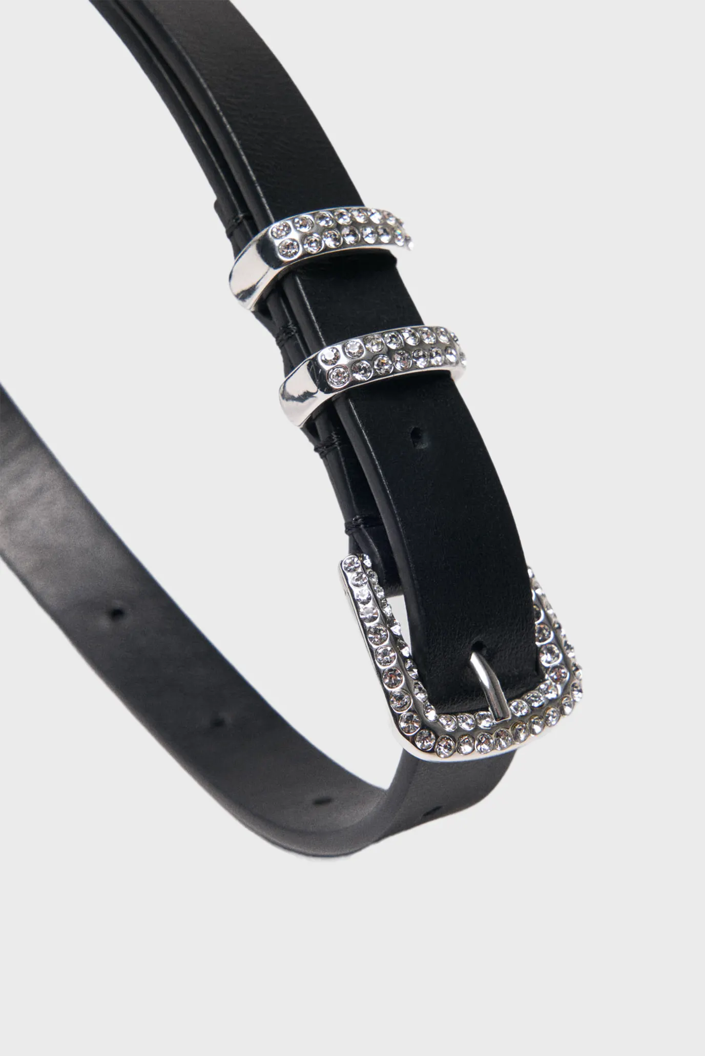 Жіночий чорний шкіряний ремінь 4