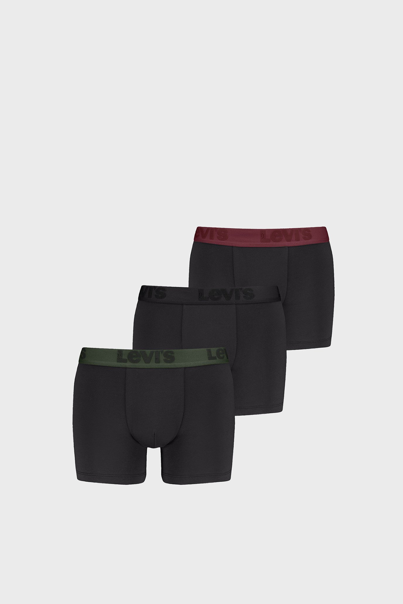 Мужские черные боксеры (3 шт) Черный XL Levi’s® 905045001;029