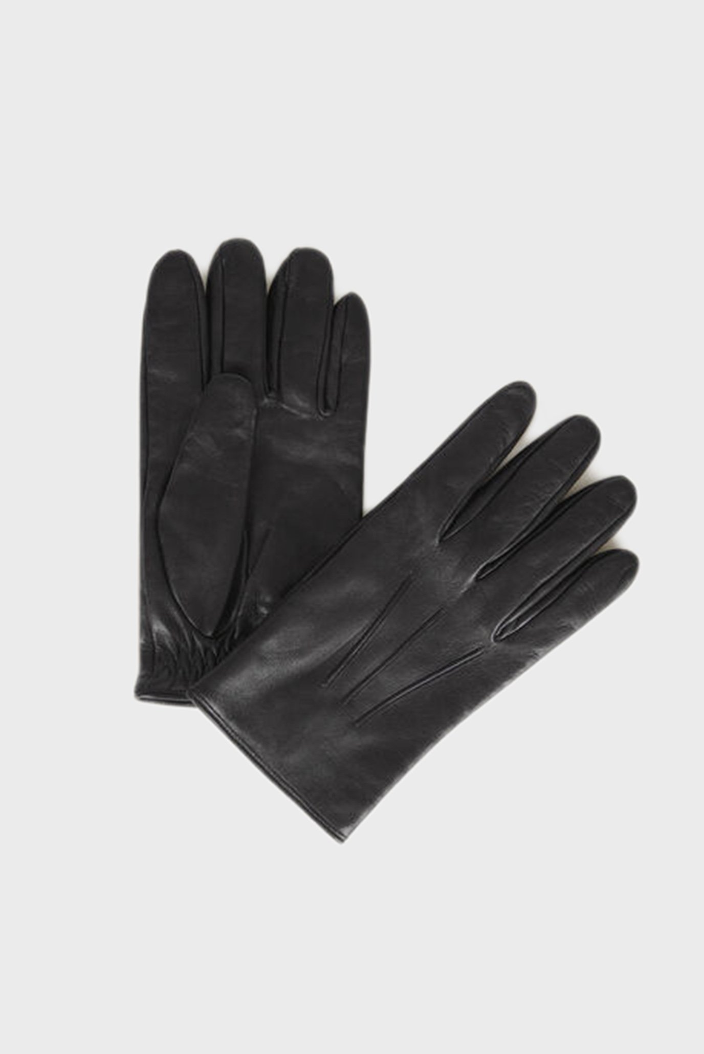 Мужские черные кожаные перчатки 1