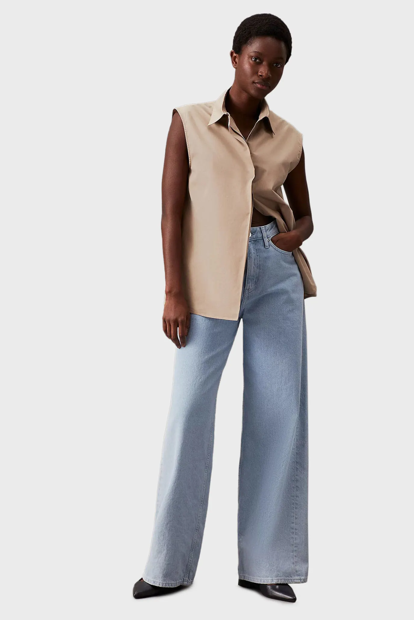 Жіночі блакитні джинси HIGH RISE WIDE LIGHT BLUE 2