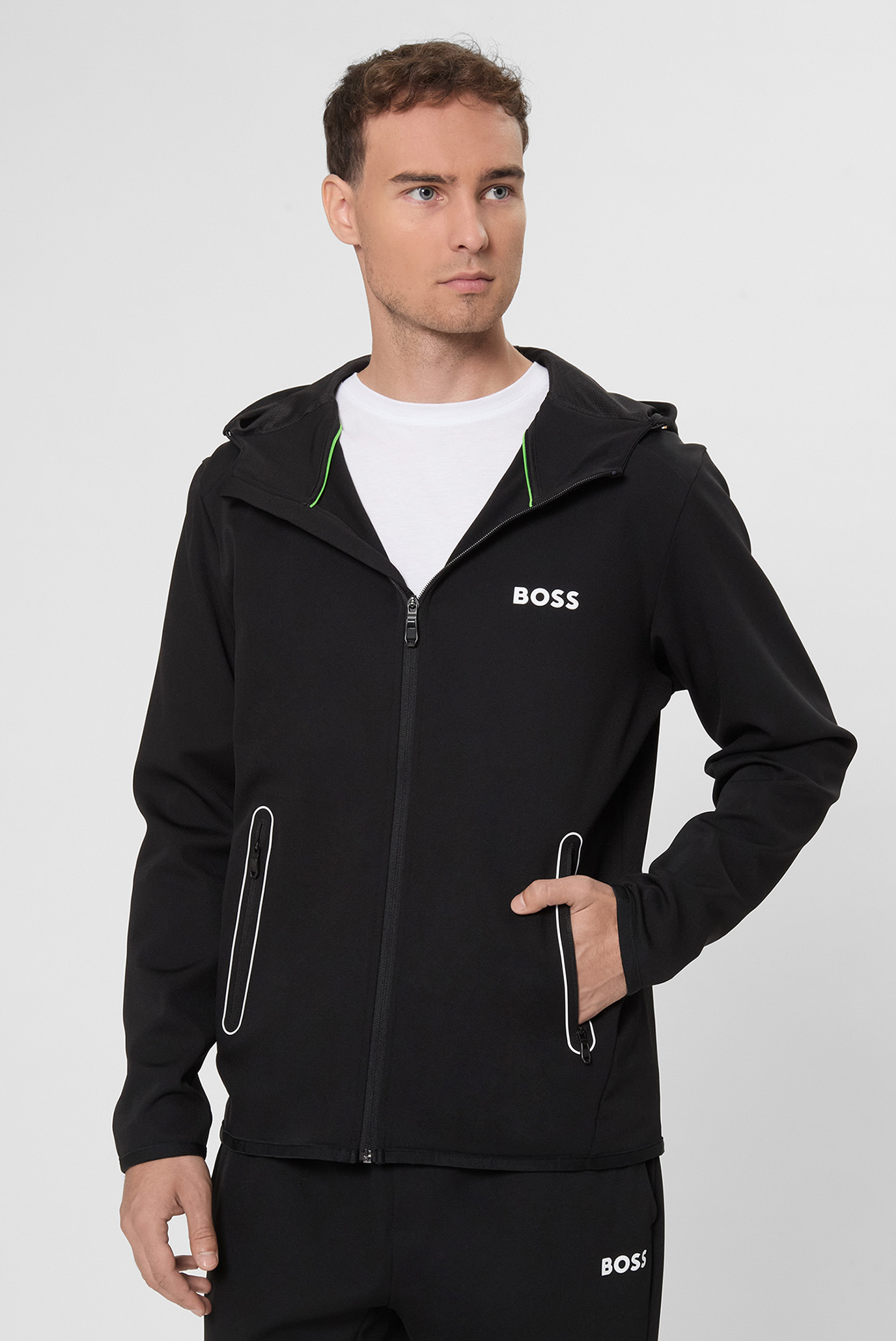 Мужское черное худи Черный XXL BOSS 50542948;001 Мужское черное худи Черный XXL BOSS 50542948;001
