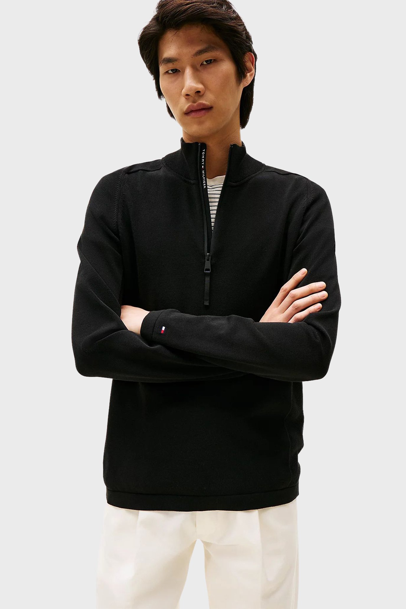 Мужская черная кофта PERFORMANCE ZIP Черный L Tommy Hilfiger MW0MW39572 Мужская черная кофта PERFORMANCE ZIP Черный L Tommy Hilfiger MW0MW39572