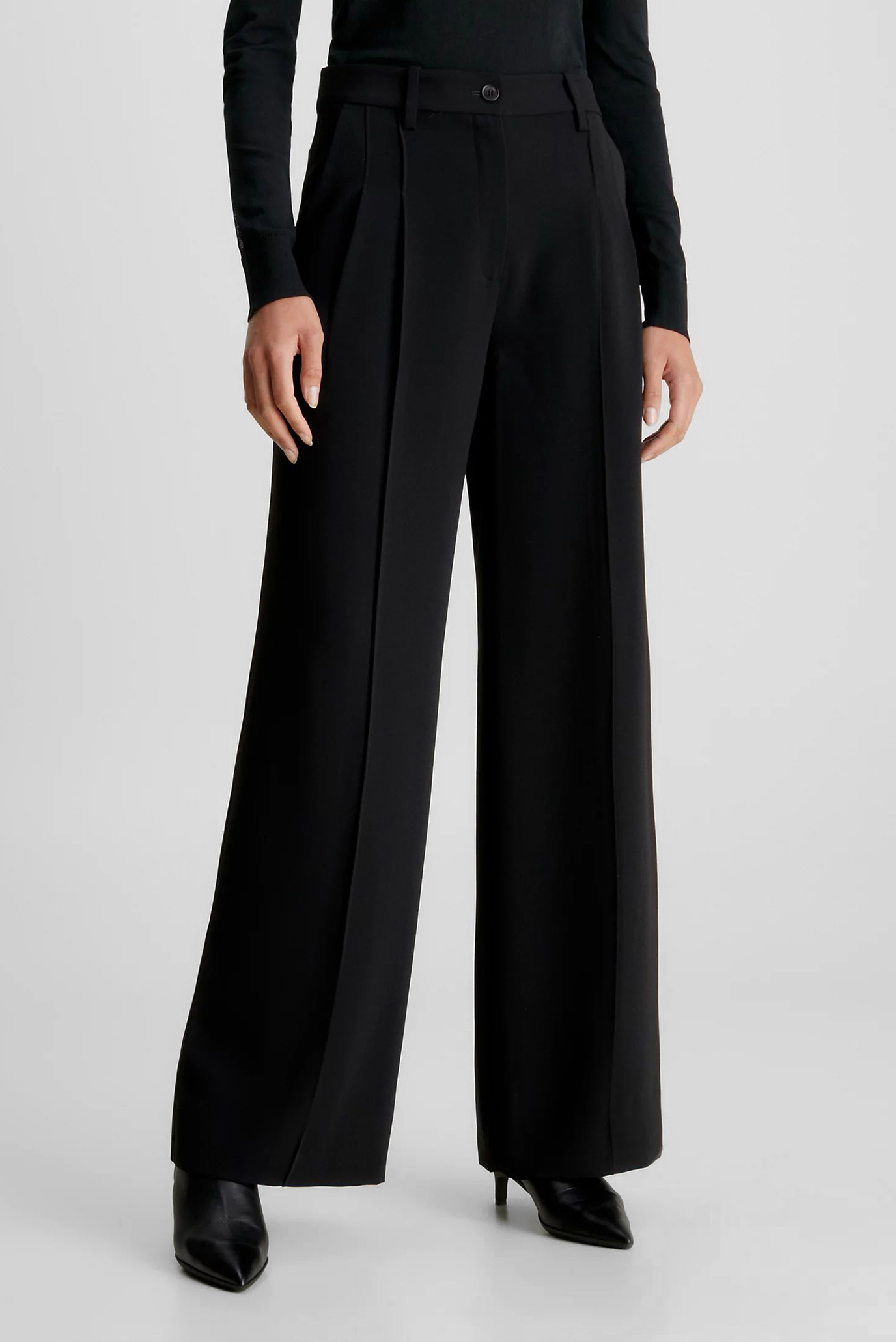 Женские черные брюки STRUCTURE TWILL WIDE LEG PANT 1