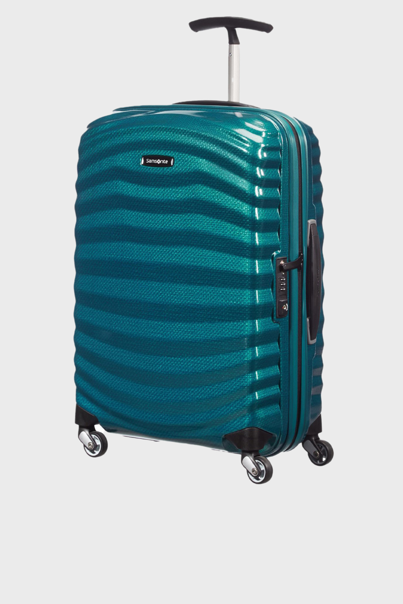 Женский голубой чемодан 55 см LITE-SHOCK PETROL BLUE 1