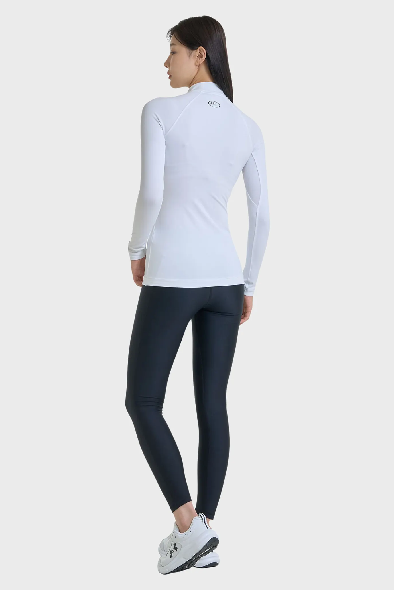 Жіночий білий лонгслів UA CG Authentics Mockneck 4