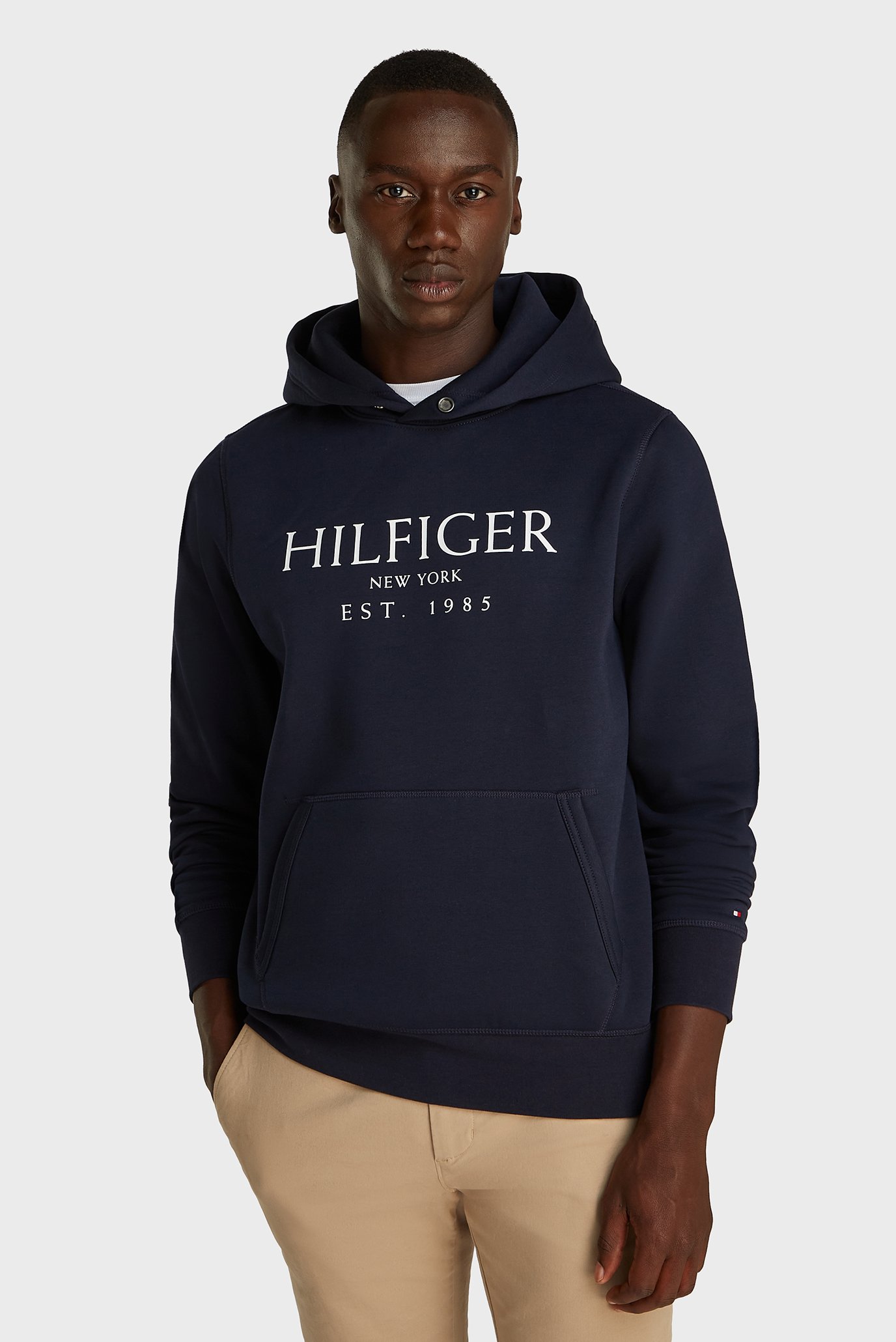 Мужское темно-синее худи BIG HILFIGER HOODY Синий L Tommy Hilfiger MW0MW35523 Мужское темно-синее худи BIG HILFIGER HOODY Синий L Tommy Hilfiger MW0MW35523