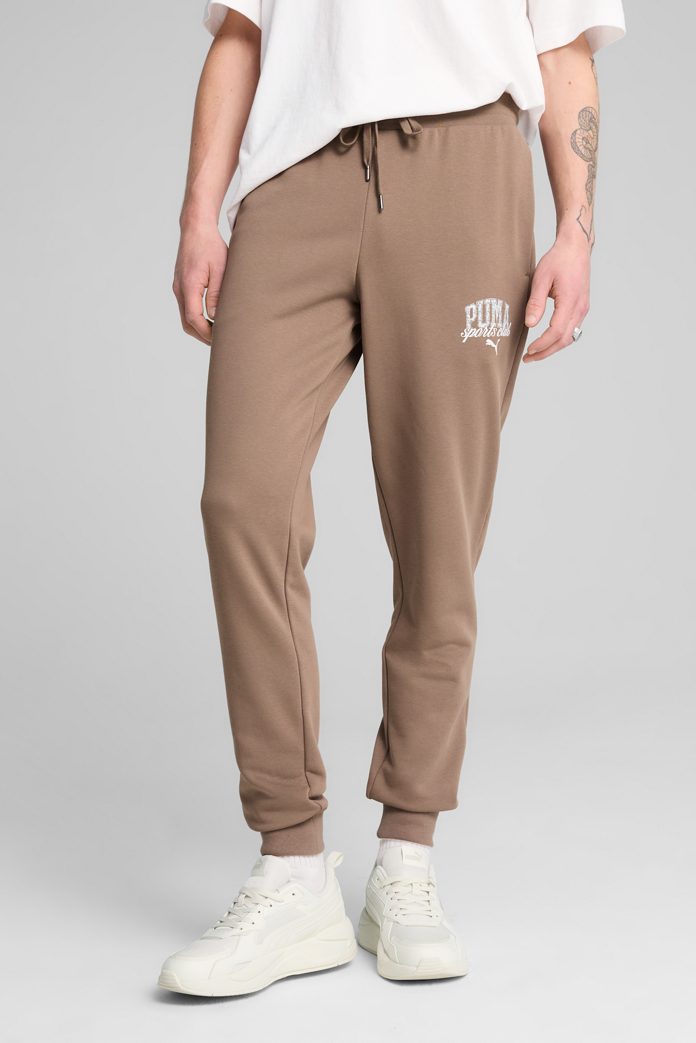 Мужские бежевые спортивные брюки PUMA Class Sweatpants Men 1