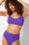 Жіночі фіолетові трусики від купальника з високою талією ONESIZE