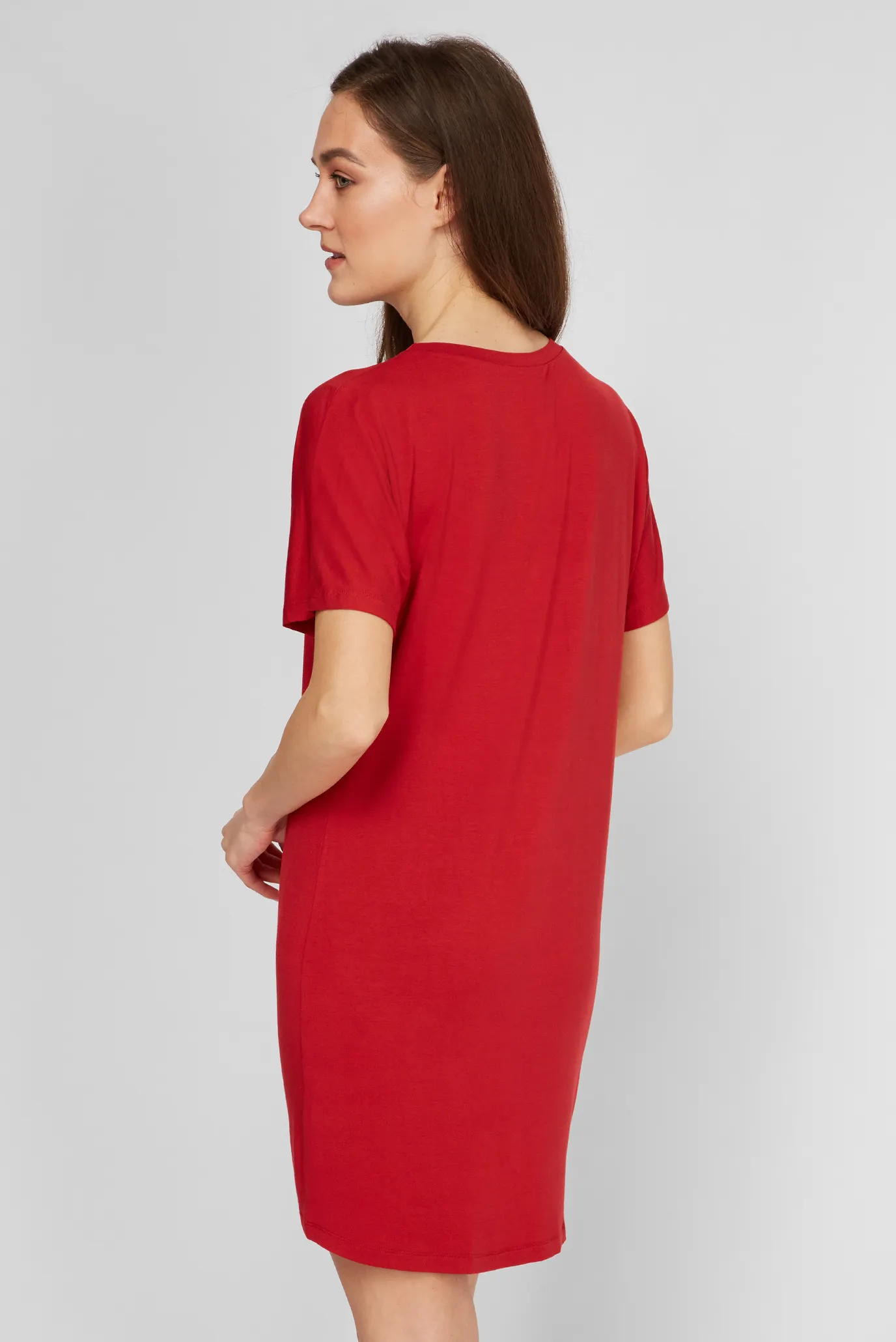 Жіноча червона нічна сорочка 3