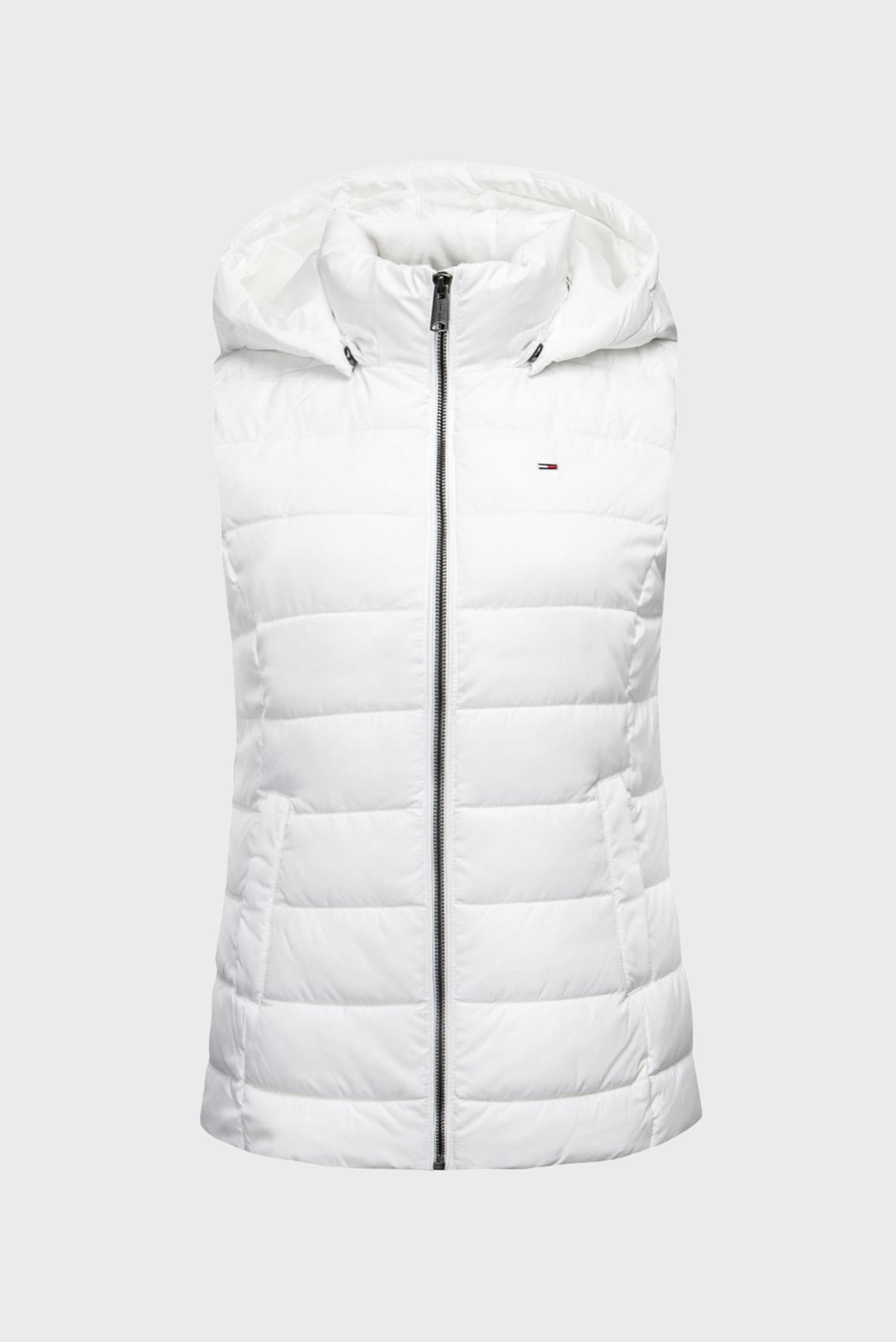 Женский белый жилет TJW BASIC HOODED VEST 1