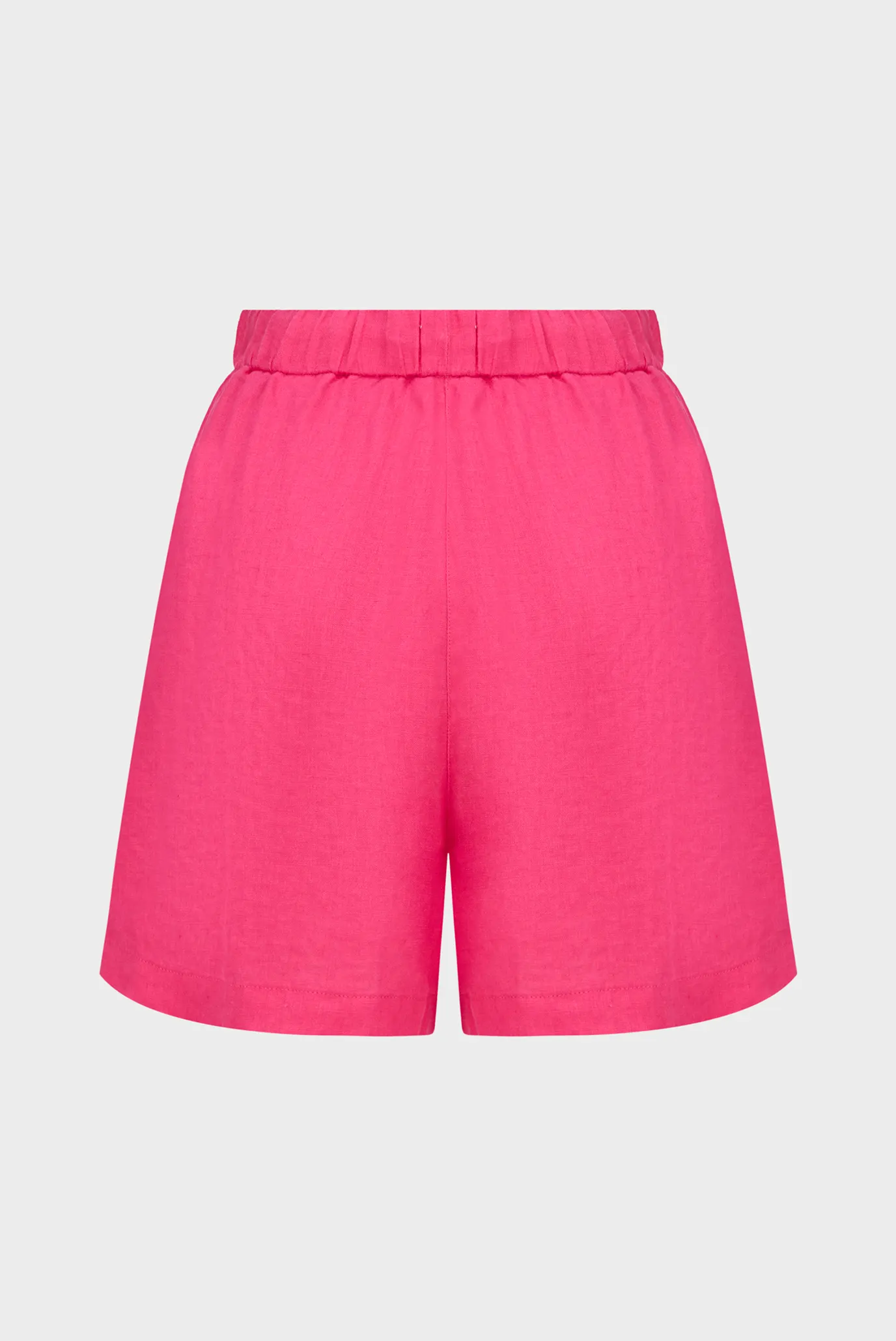 Жіночі малинові лляні шорти 2