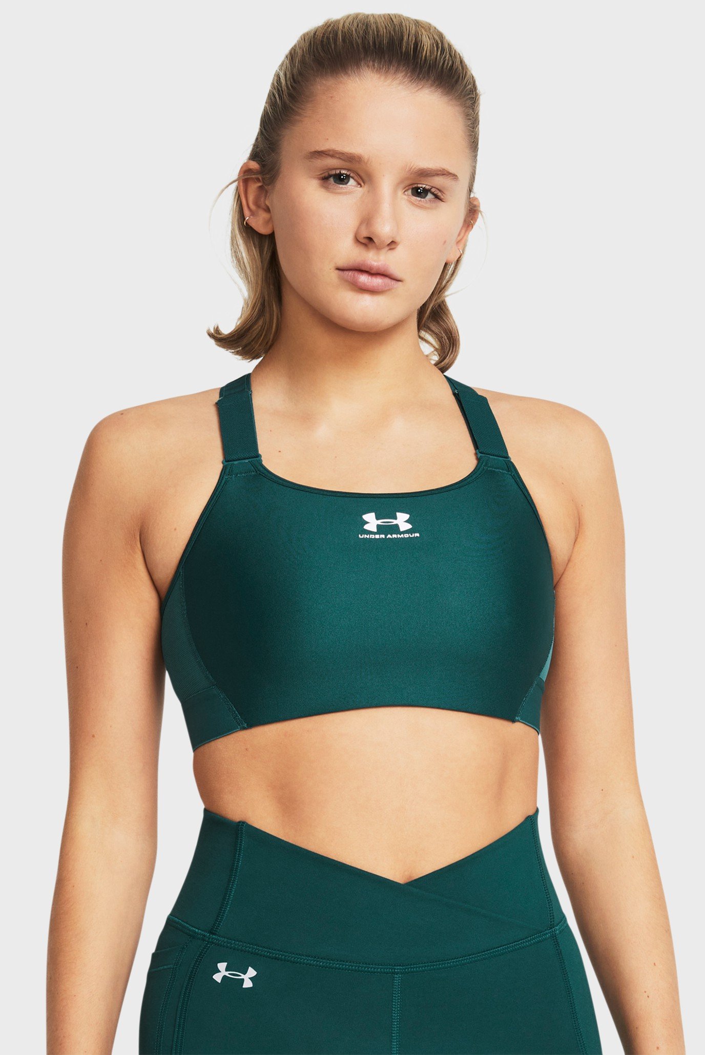 Жіночий зелений спортивний топ UA HG Armour High 1