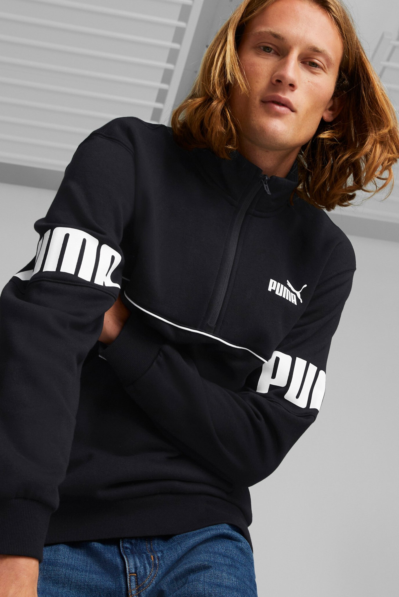 Puma rebel half deals zip turtleneck