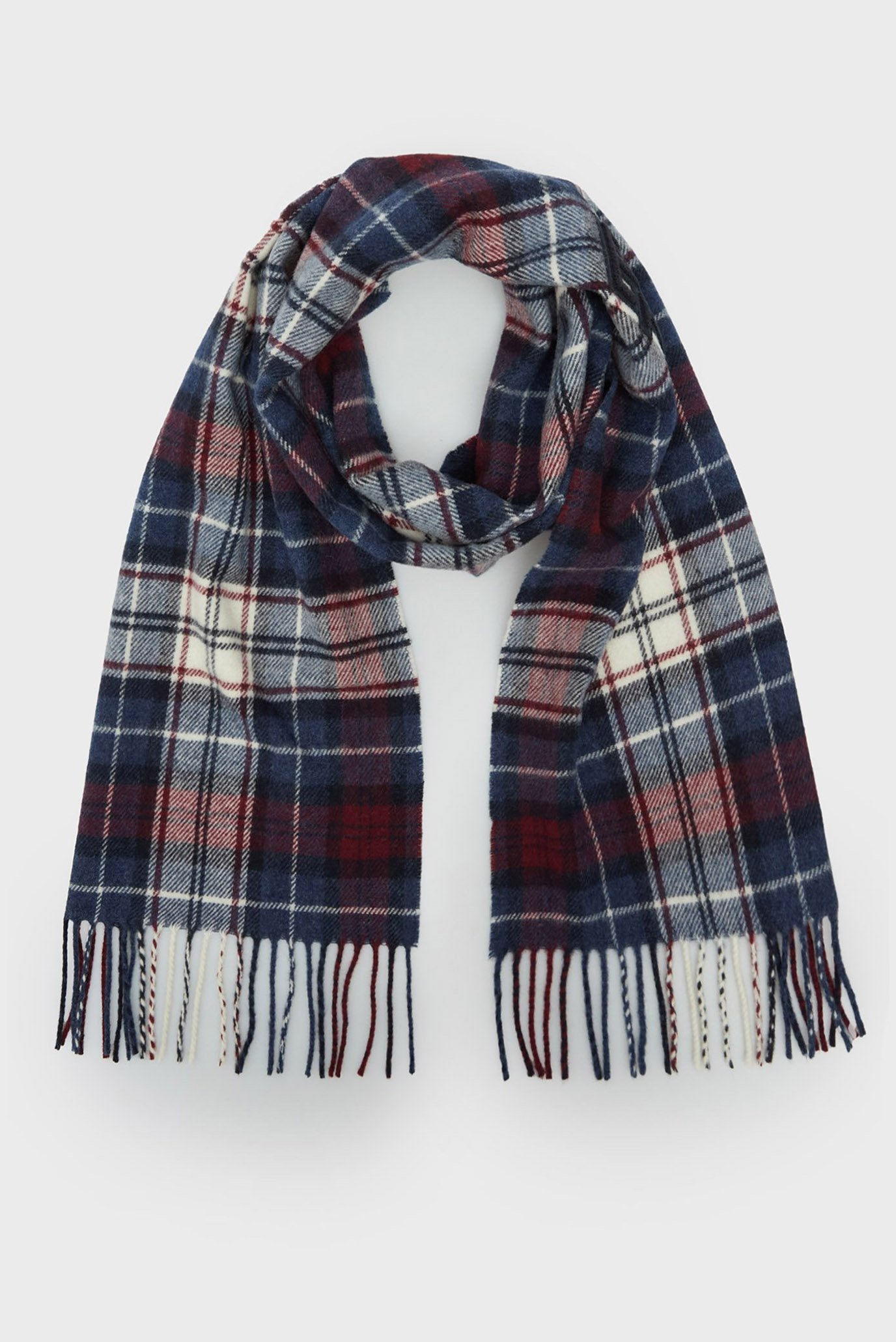 Чоловічий картатий вовняний шарф TH MONOGRAM TARTAN SCARF 1