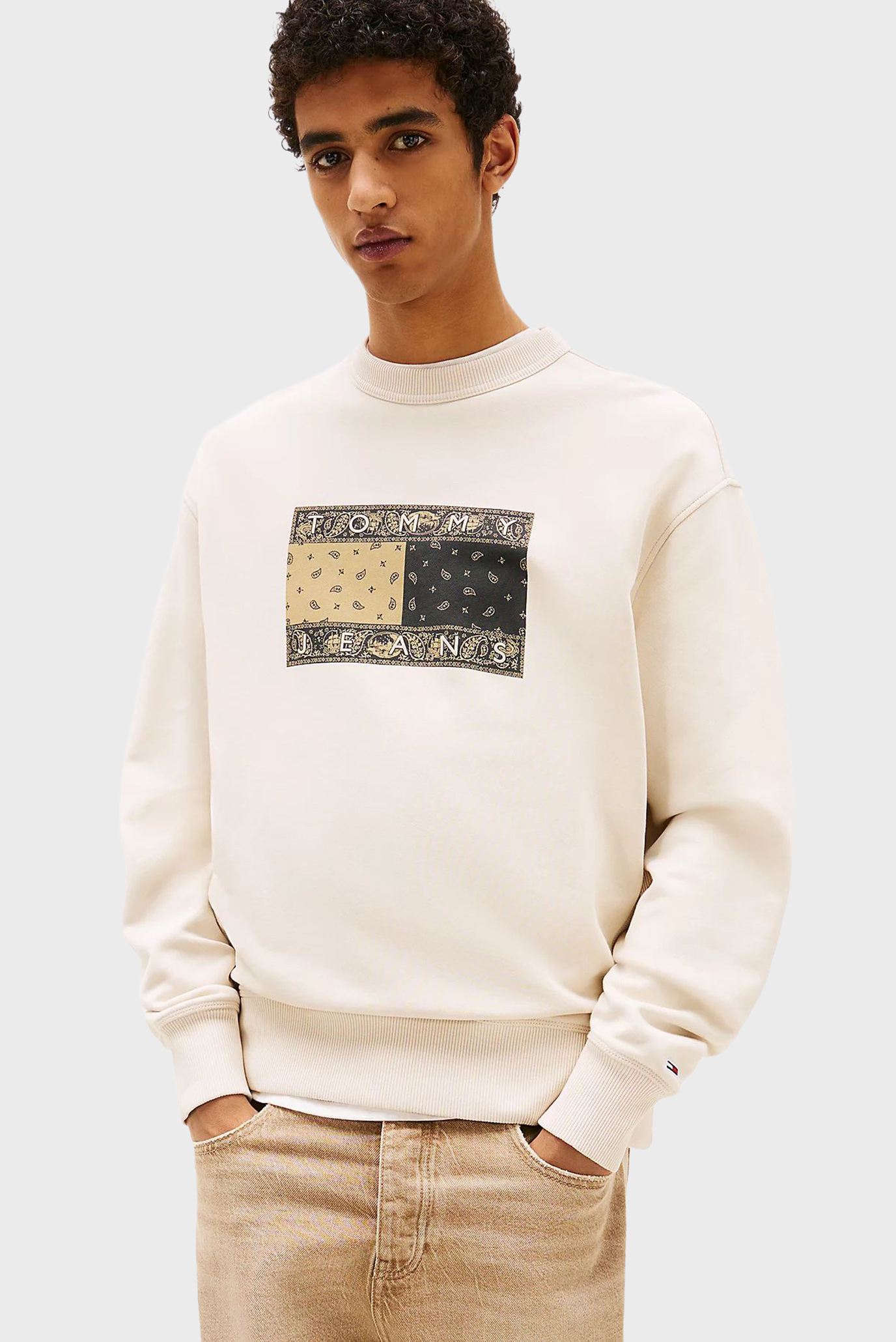 Мужской бежевый свитшот RLX PAISLEY Бежевый L Tommy Jeans DM0DM20832 Мужской бежевый свитшот RLX PAISLEY Бежевый L Tommy Jeans DM0DM20832
