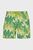 Мужские салатовые плавательные шорты с узором