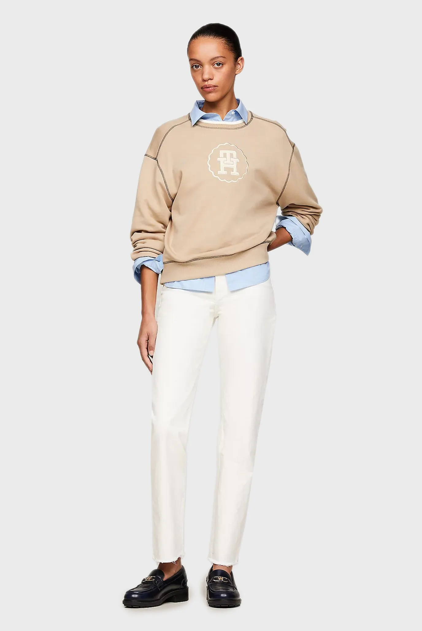 Женские белые джинсы CLASSIC STRAIGHT HW A ECRU 2