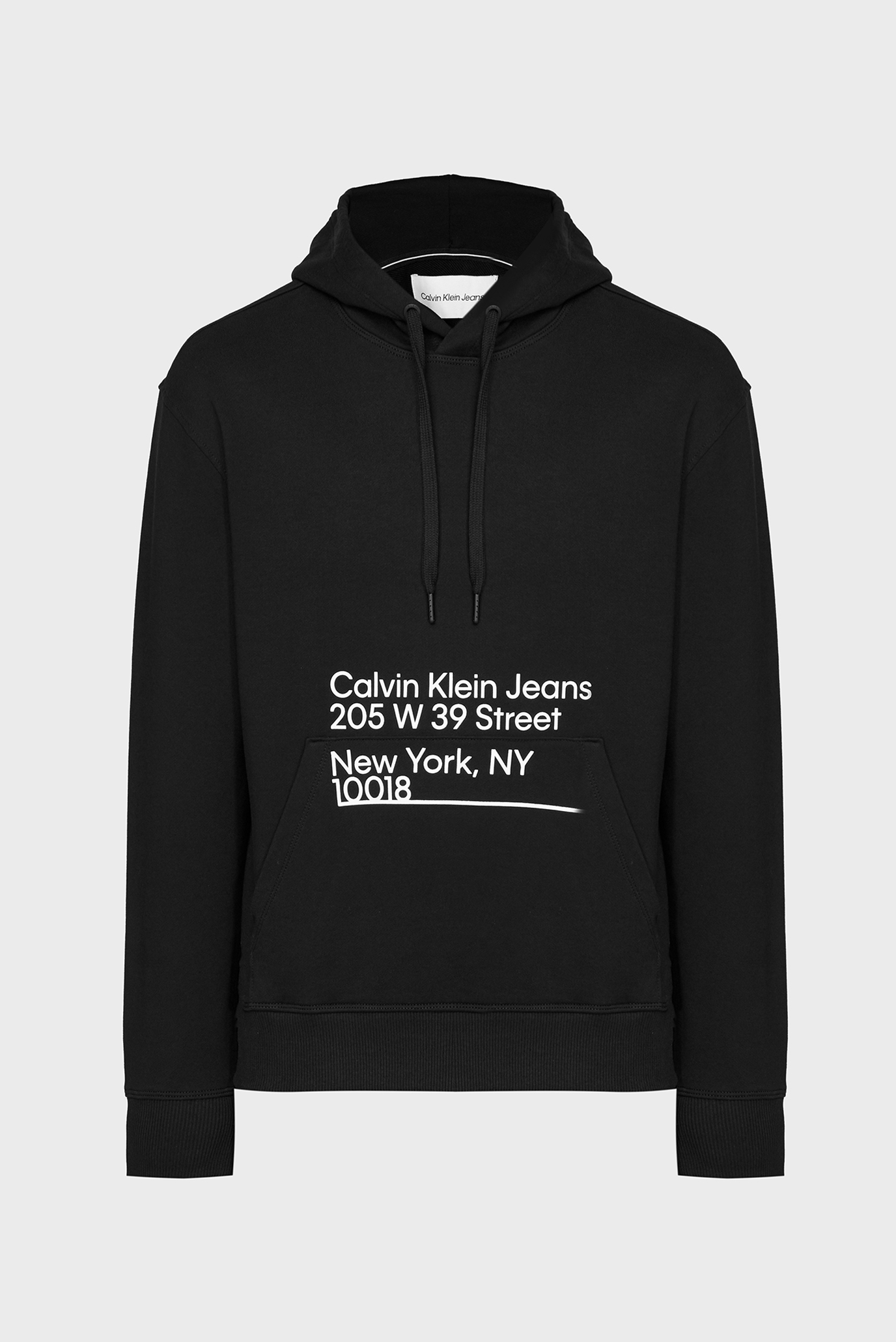 Мужское черное худи CK ADDRESS LOGO HOODIE 1