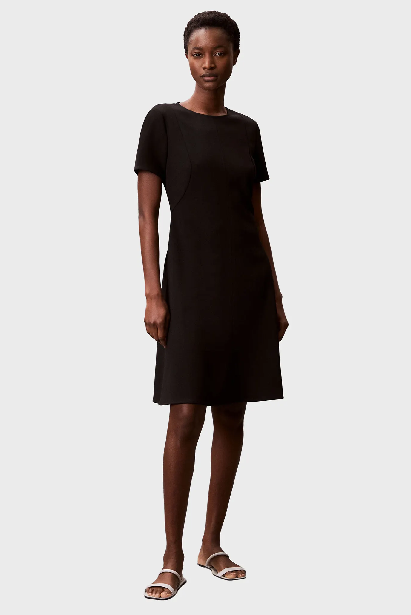 Женское черное платье Scuba Fit and Flare 2