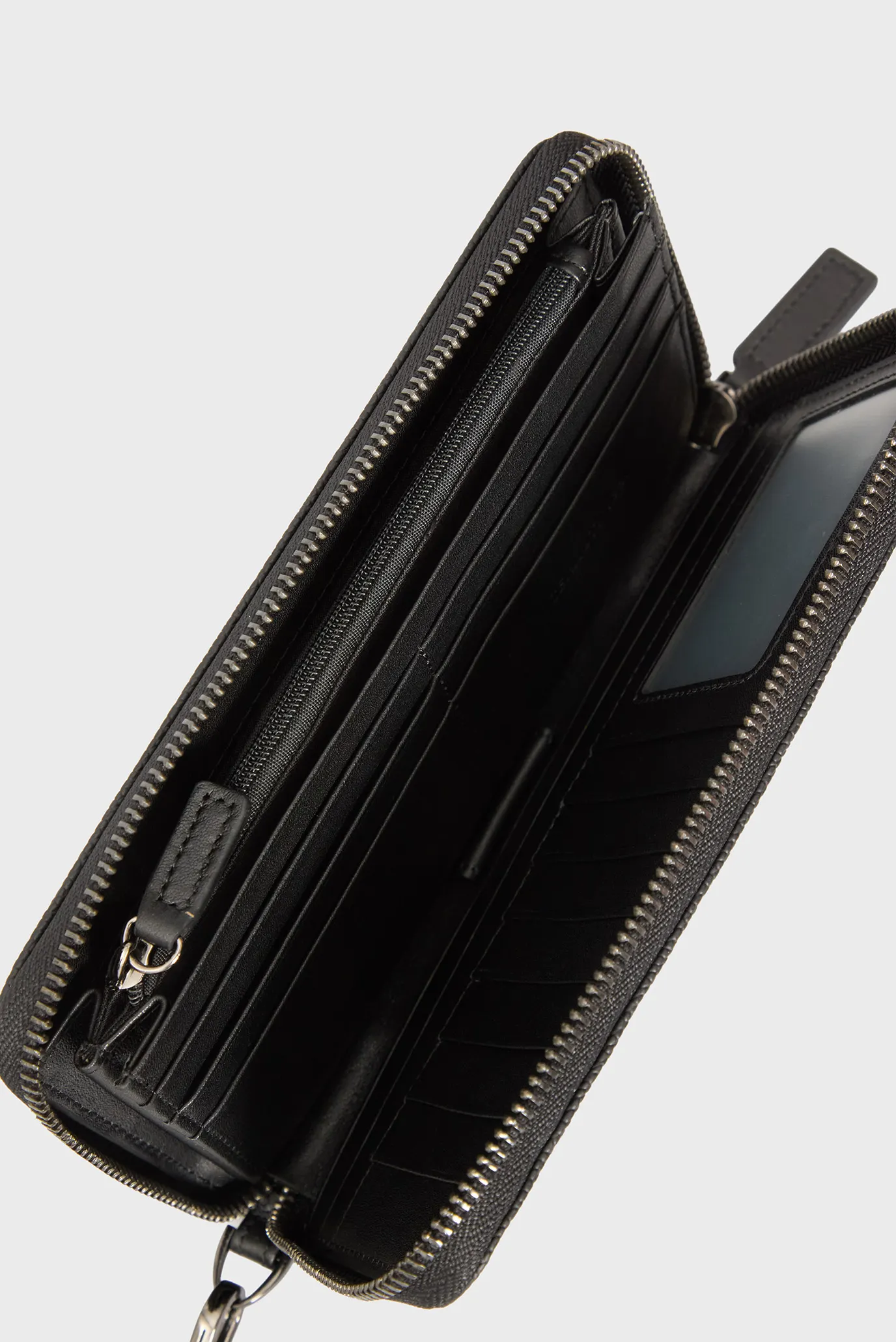 Мужской черный кожаный кошелек JEREMY 2