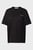 Жіноча чорна футболка EMBROIDERED SLOGAN BOYFRIEND TEE
