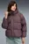 Жіночий бордовий пуховик Hooded Down Puffer Jacket Women